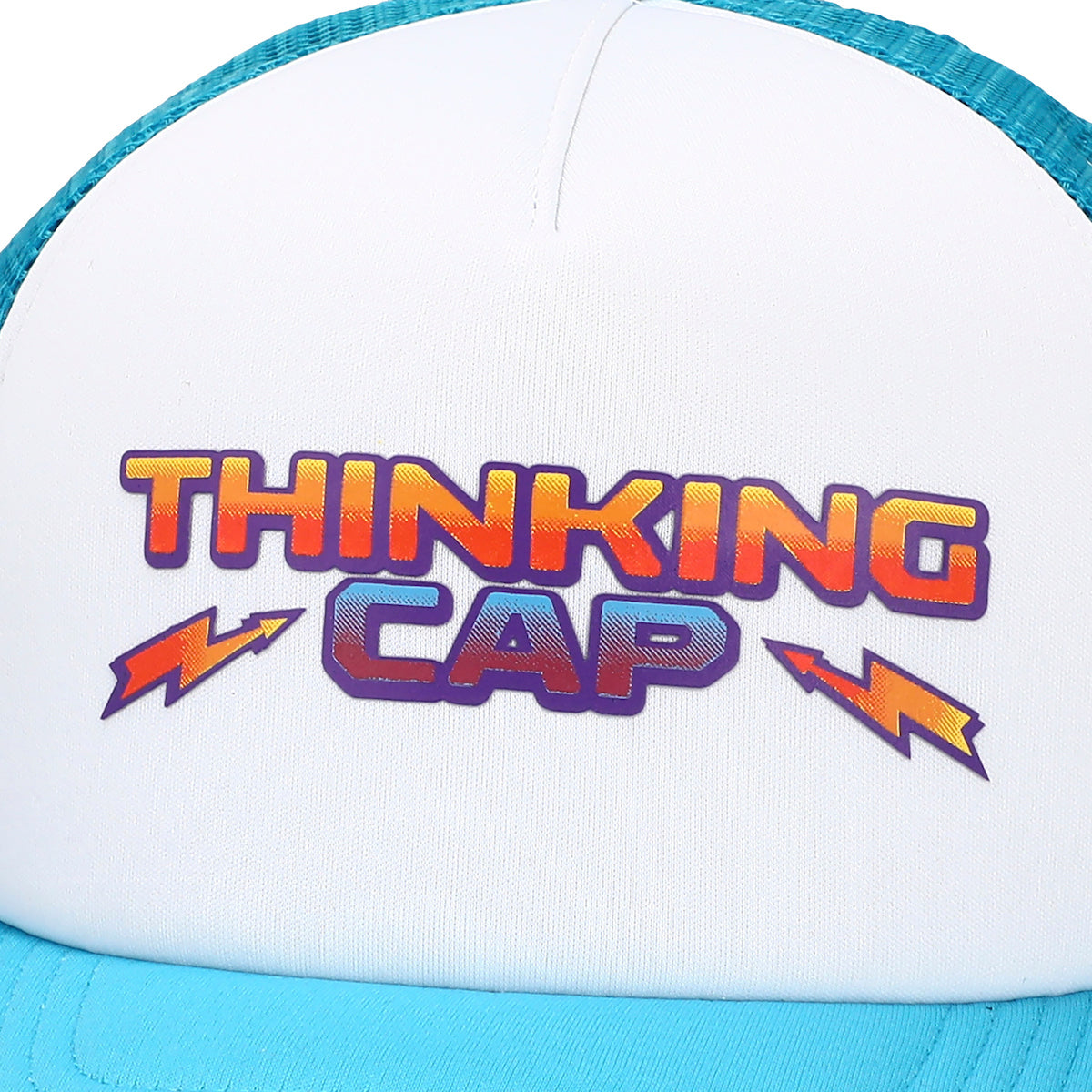 Stranger Things Netflix Series Blue & White Thinking Hat Trucker Hat