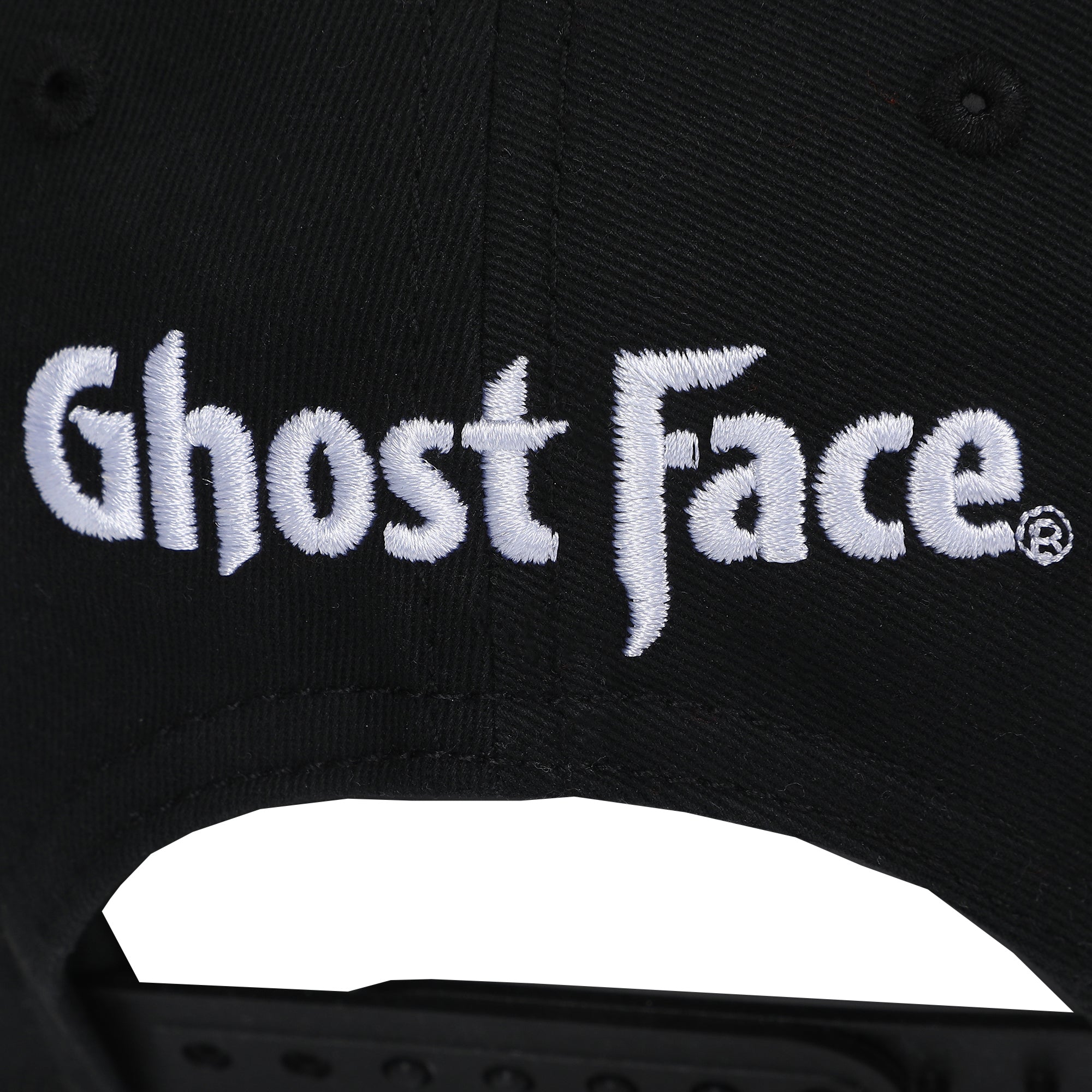Ghostface Character Embroidered AOP Men's Black Baseball Cap