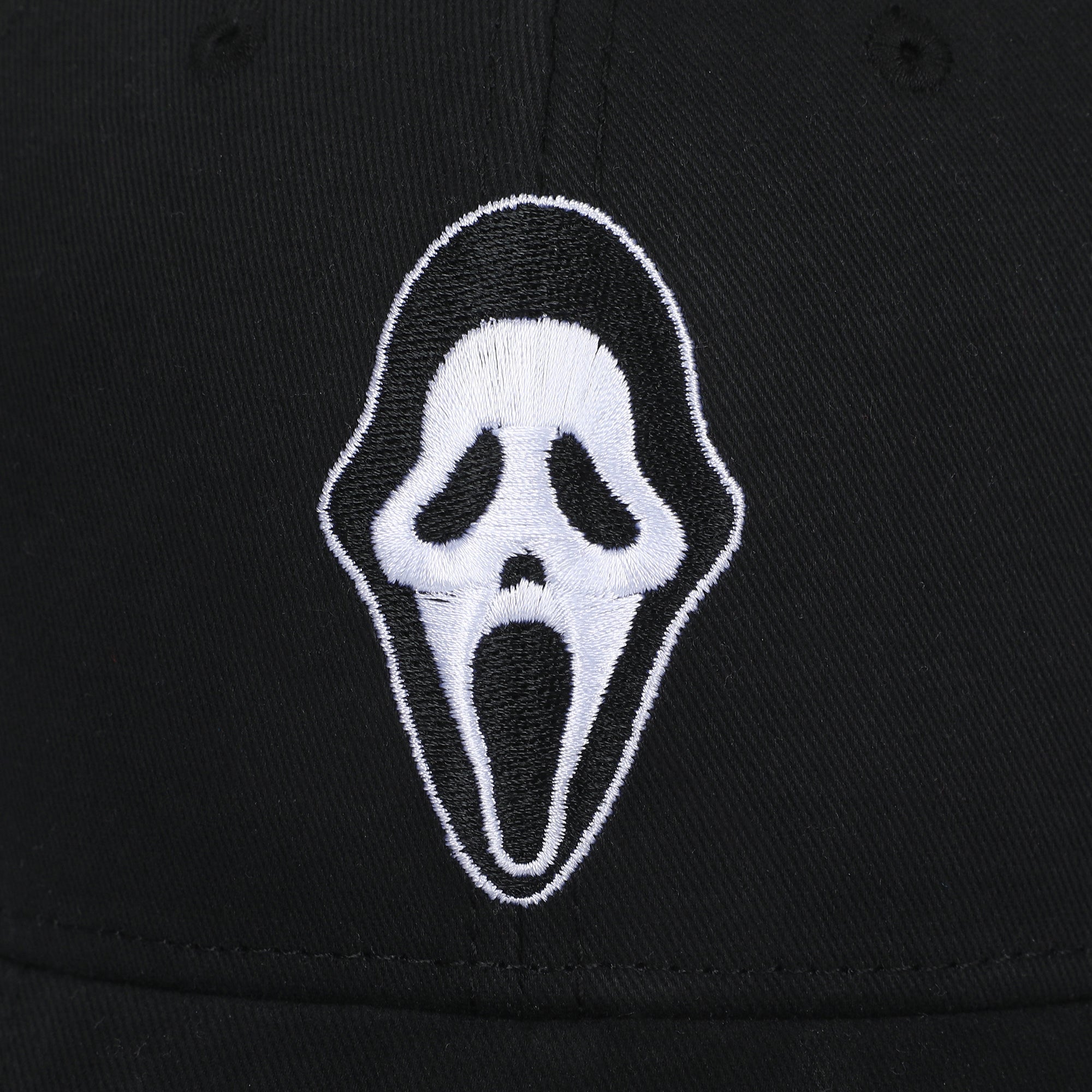 Ghostface Character Embroidered AOP Men's Black Baseball Cap