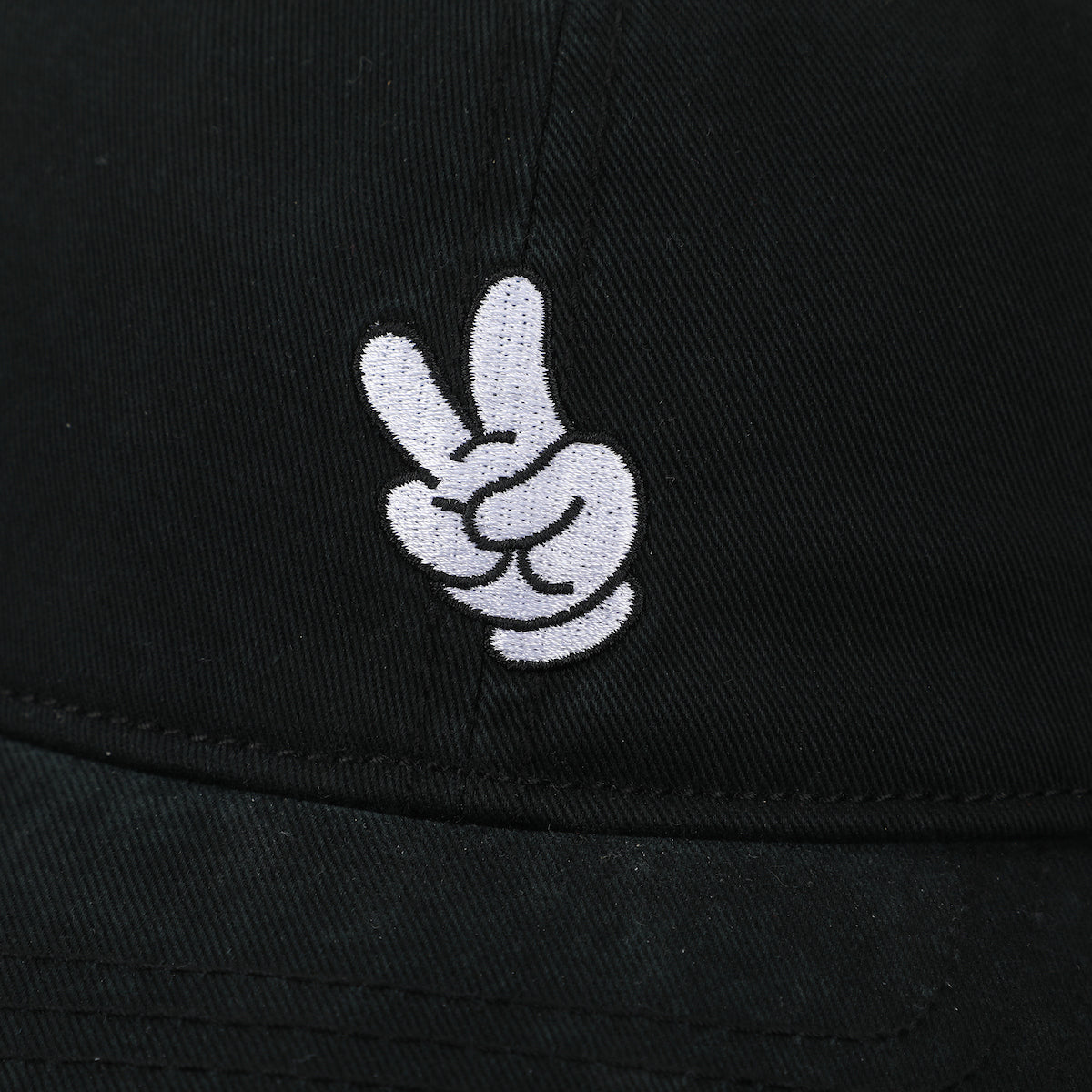 Disney Mickey Mouse Glove Black Unstructured Baseball Cap
