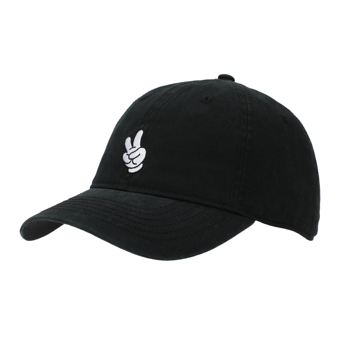 Disney Mickey Mouse Glove Black Unstructured Baseball Cap