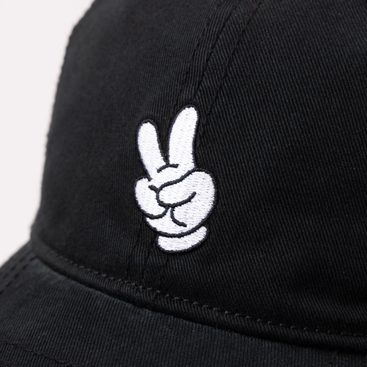 Disney Mickey Mouse Glove Black Unstructured Baseball Cap