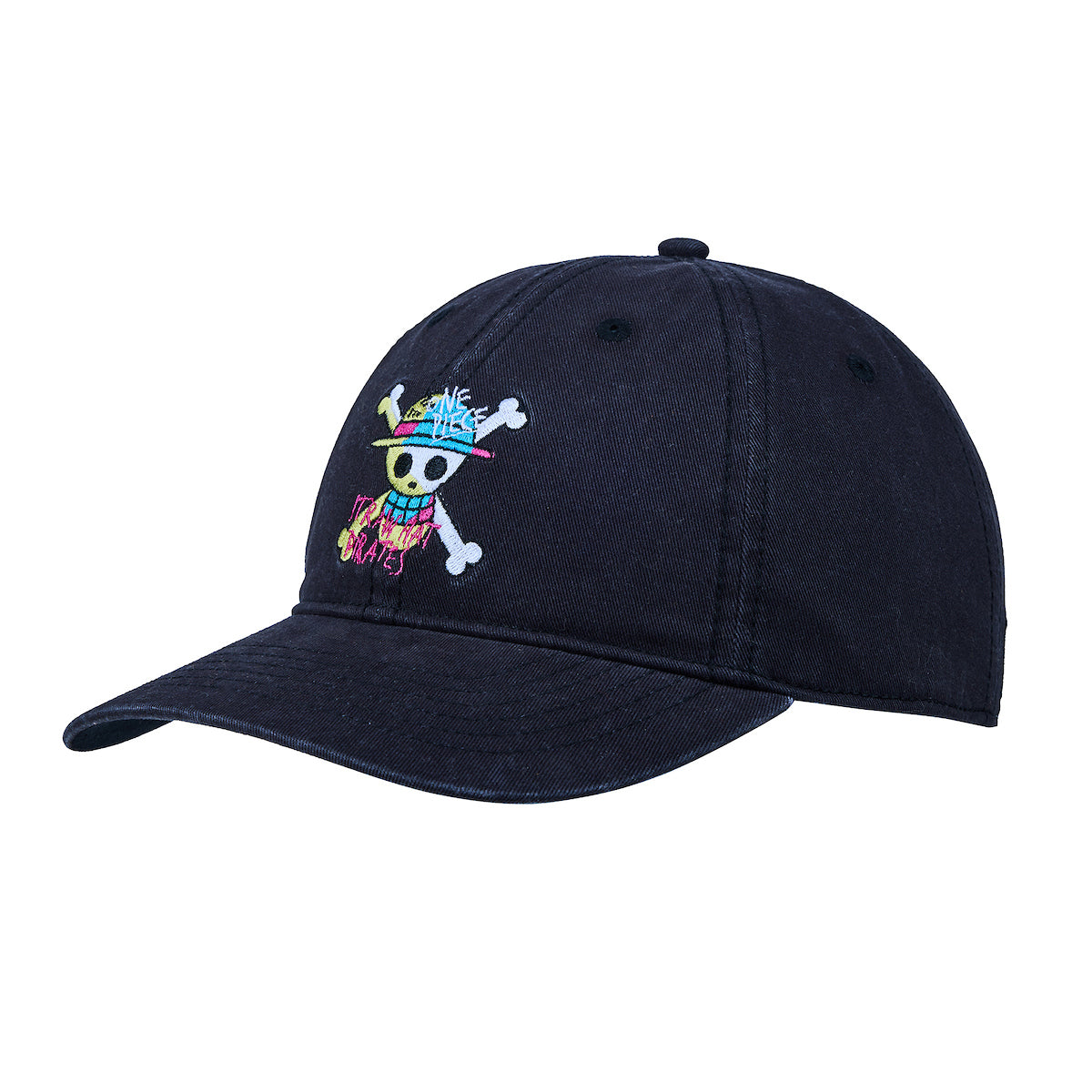 One Piece Live Action Straw Hat Pirates Logo Adult Black Unstructured Baseball Cap