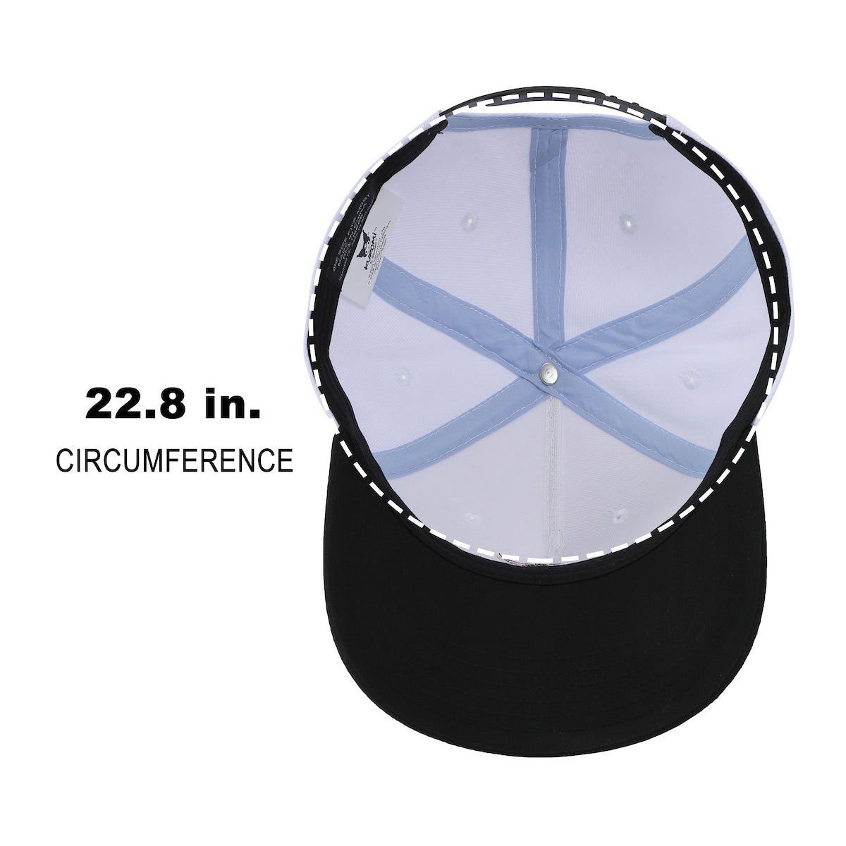 Kuromi Riding Baku Adult White & Black Snapback Hat