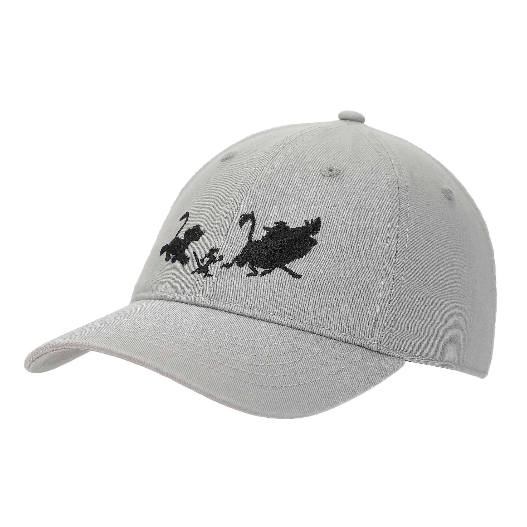 Lion King Simba Timon & Pumba Silhouettes Men's Gray Unstructured Baseball Cap