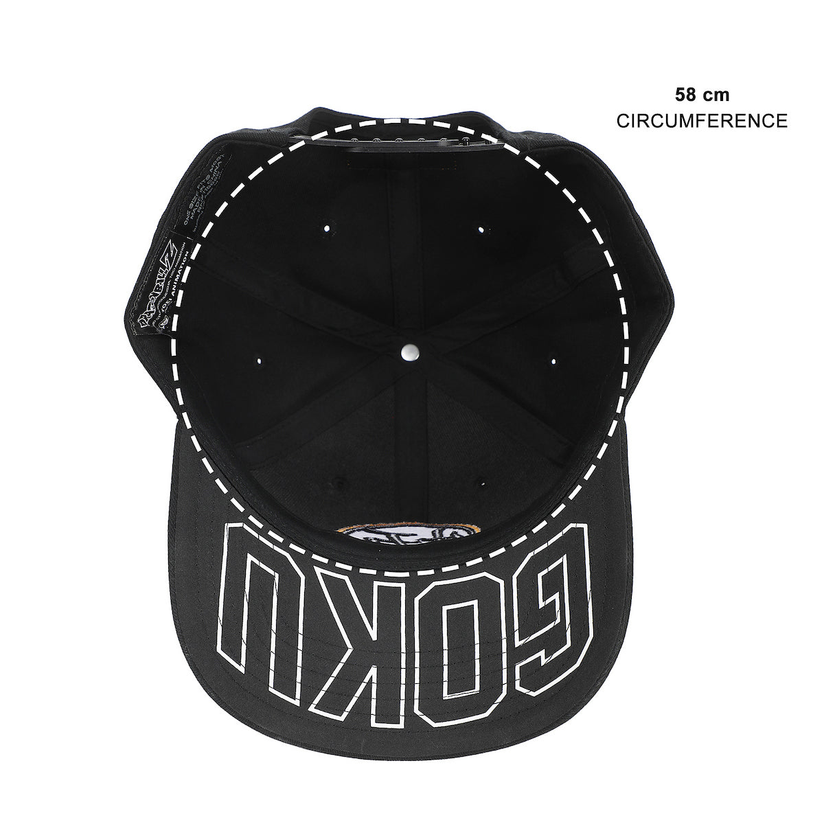 Dragon Ball Z Goku Kanji Symbol Black Cotton Twill B2 Ball Cap