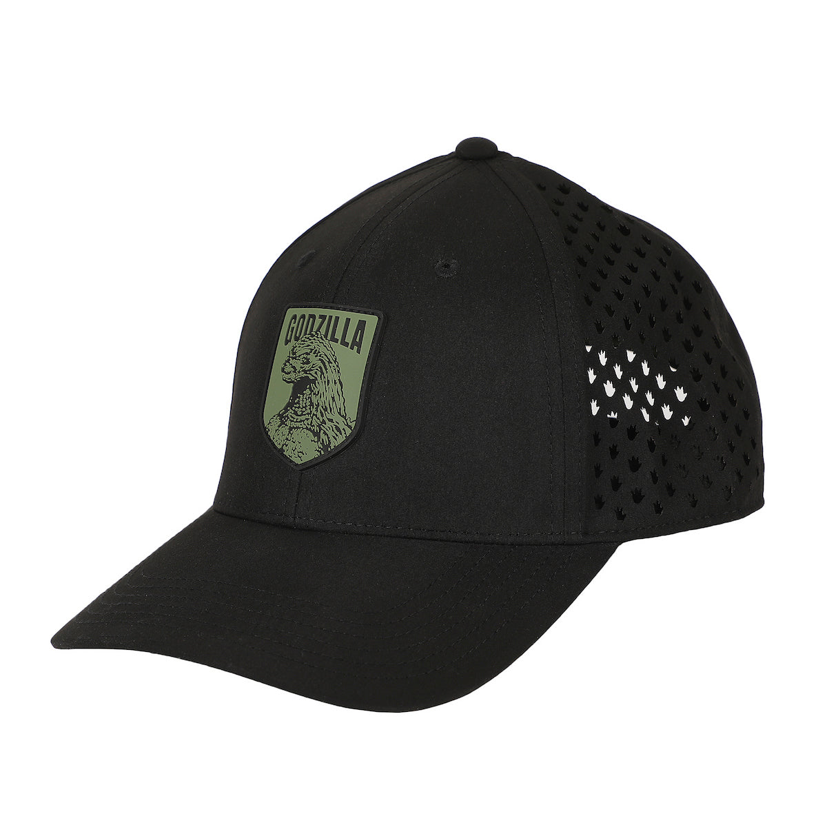 Godzilla Rubber Badge Adult Structured Baseball Cap With Mesh Panels