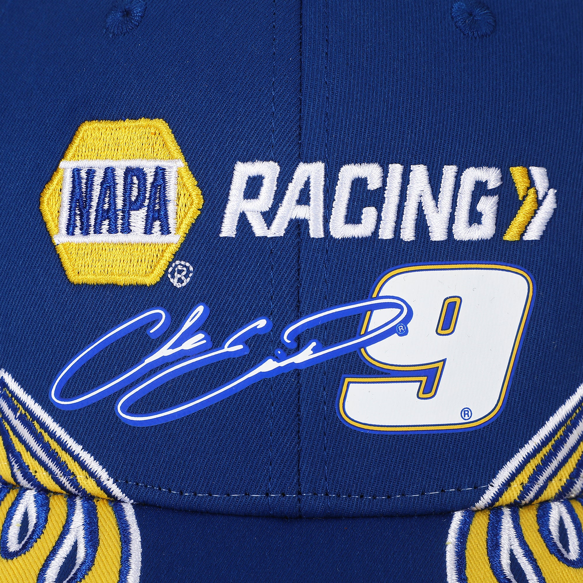 Hendrick Chase Elliott 9 Blue & Yellow Structured Baseball Cap