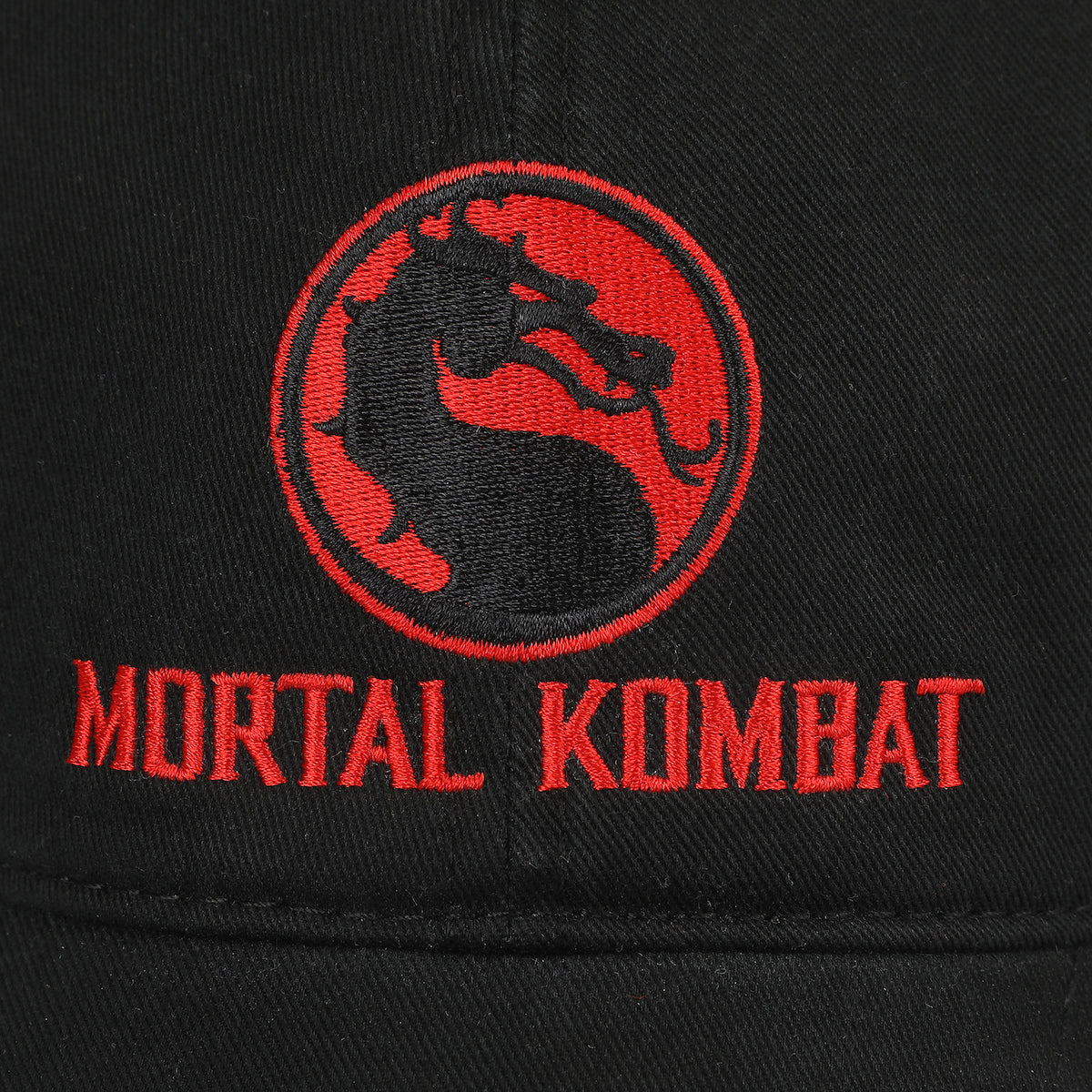 Mortal Kombat Classic Logo Adult Black Dad Cap