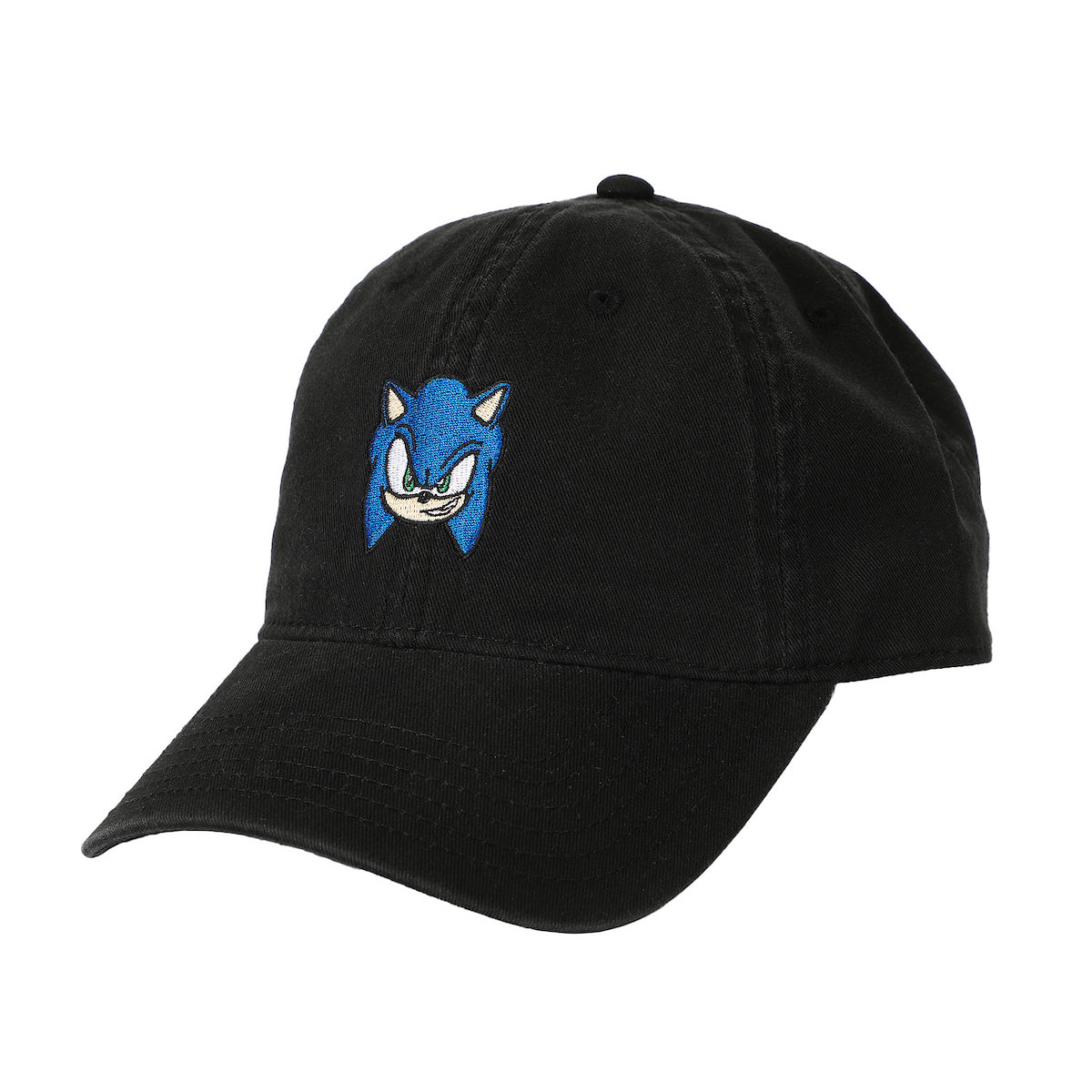 Sonic The Hedgehog Smiling Sonic Black Unstructured Baseball Cap