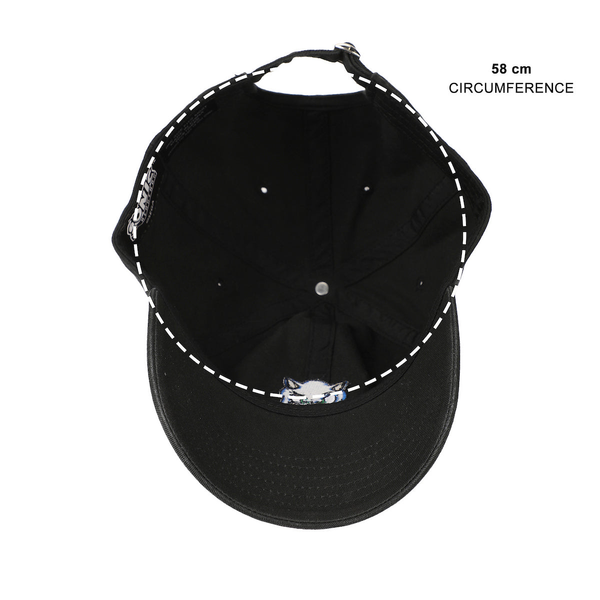 Sonic The Hedgehog Smiling Sonic Black Unstructured Baseball Cap