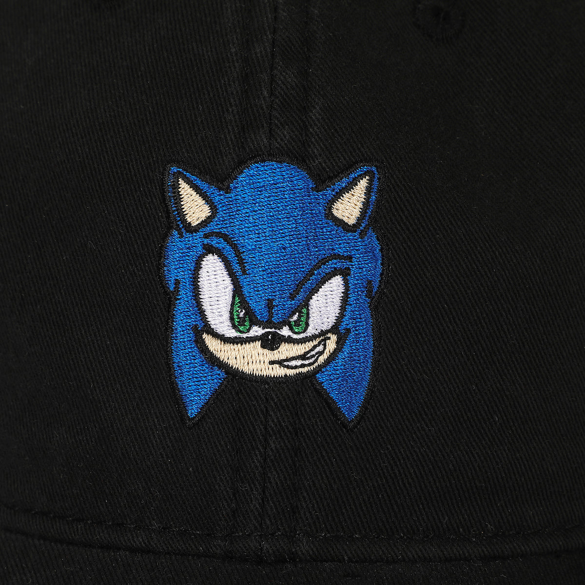 Sonic The Hedgehog Smiling Sonic Black Unstructured Baseball Cap