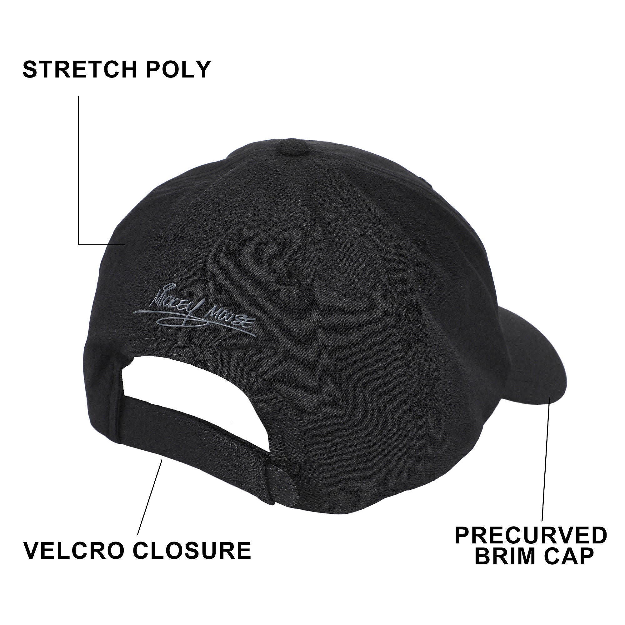 Mickey Mouse Classic Baseball Cap with TPU Weld Detail for Adults
