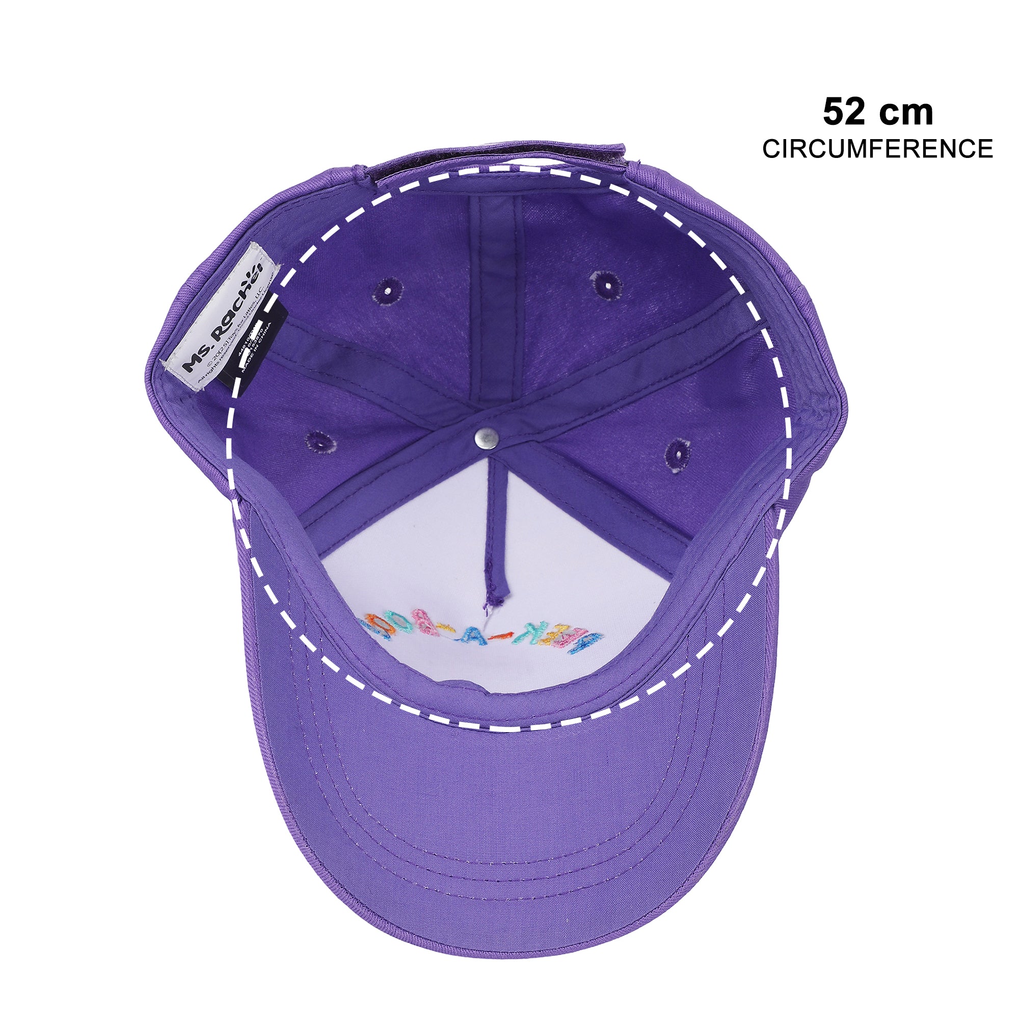 Ms. Rachel Peek-A-Boo Toddler’s White & Purple Traditional Adjustable Baseball Cap