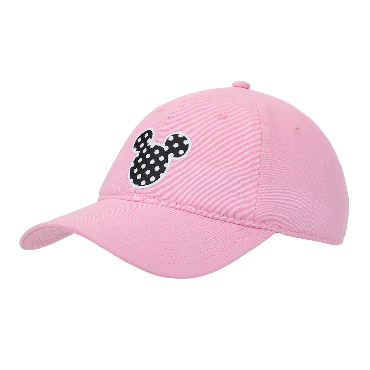 Disney Mickey & Minnie Mouse Polka Dot Ears Pink Unstructured Baseball Cap