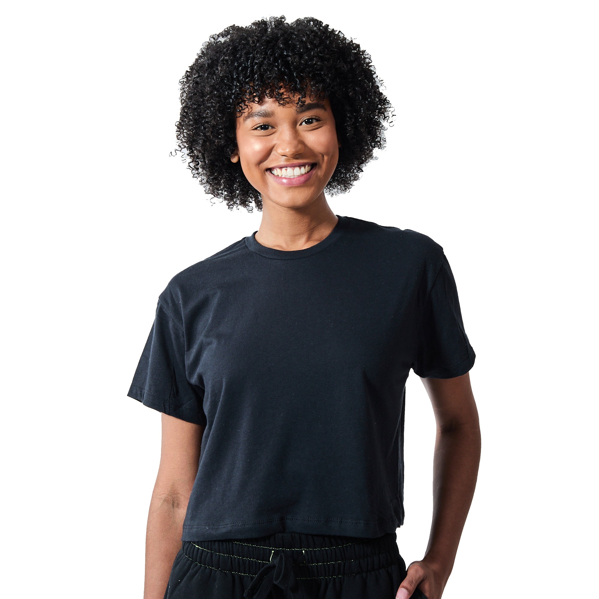 NASA 1976 Women's Black Crop Top