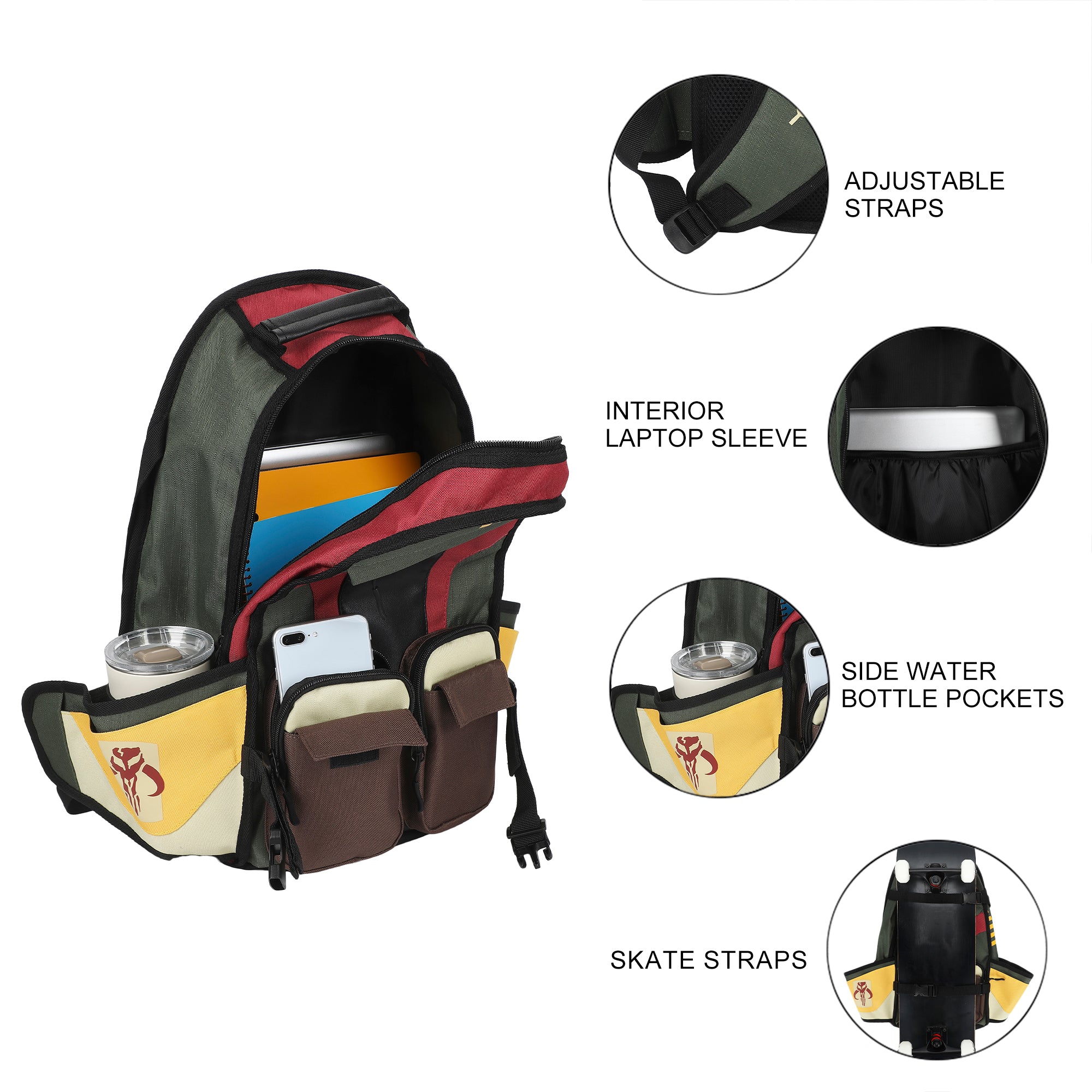 Star Wars: Episode IV - A New Hope Boba Fett 19” Adult Utility Backpack
