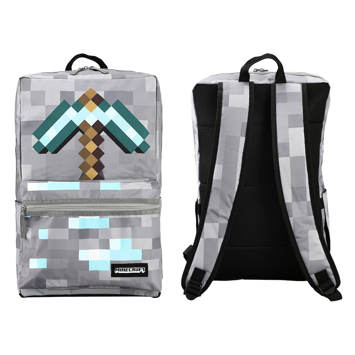 Minecraft Axe Print Gray Backpack