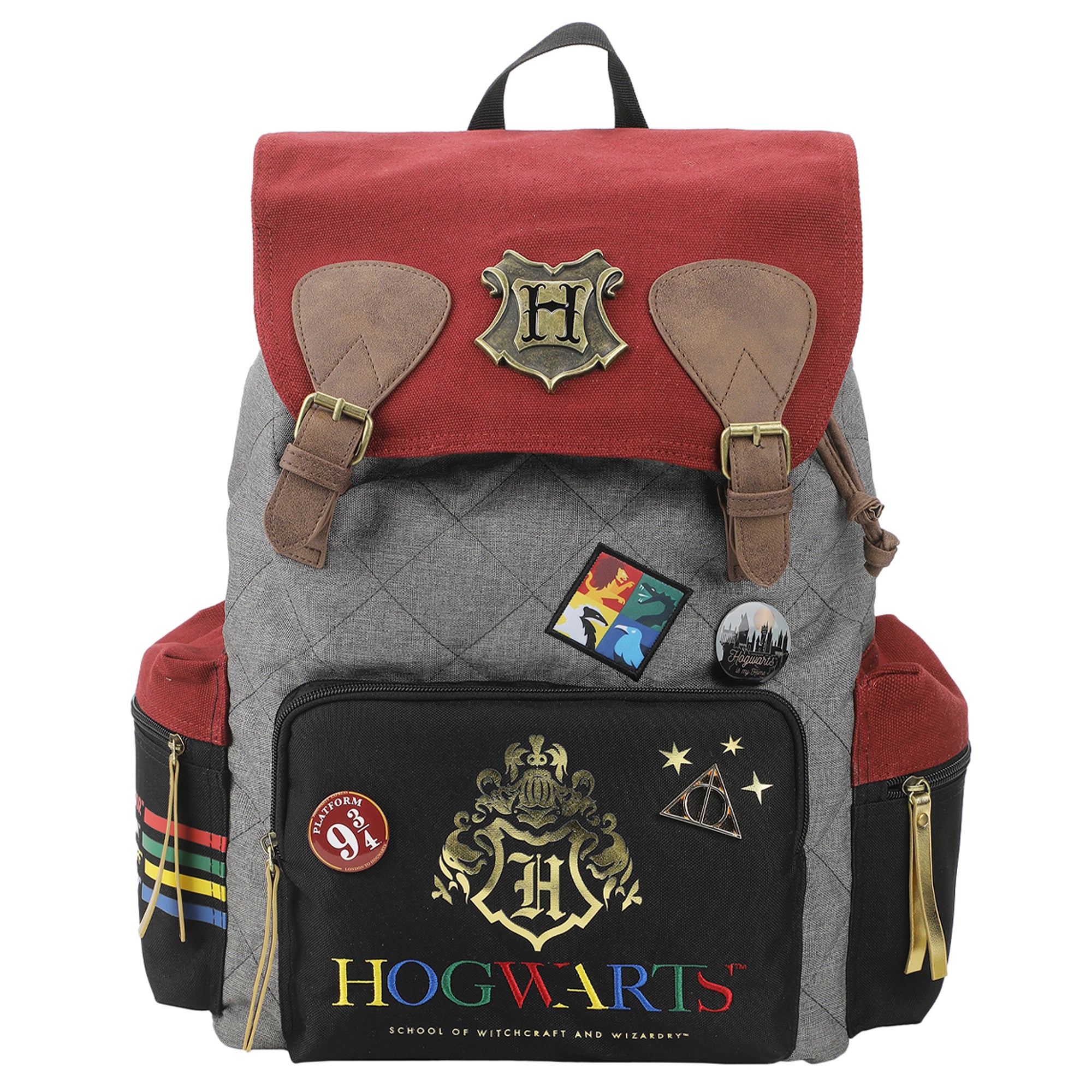Harry Potter Hogwarts Decals 17" Rucksack Backpack