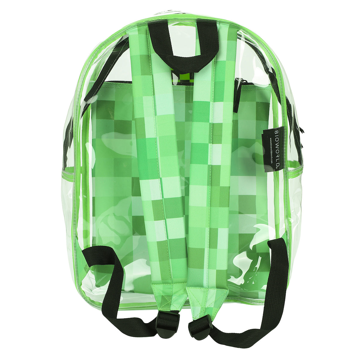 Minecraft 17 Clear Plastic Backpack with Removable Laptop Pocket