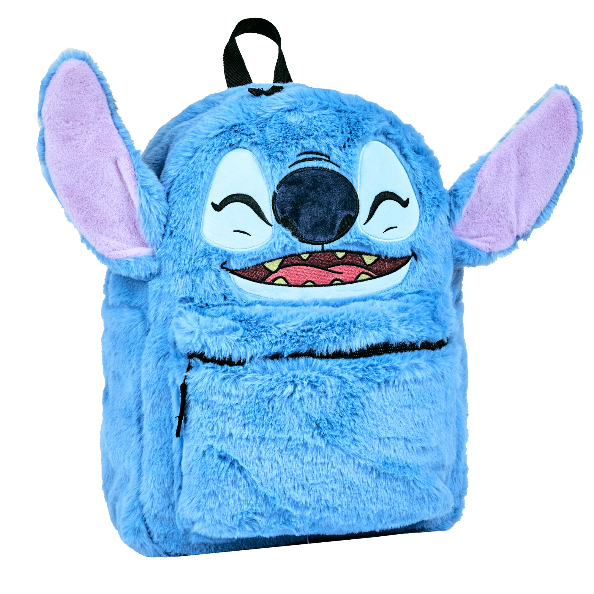 Disney Stitch Plush Character & Tropical Print 16.5" Flip Pak Reversible Backpack