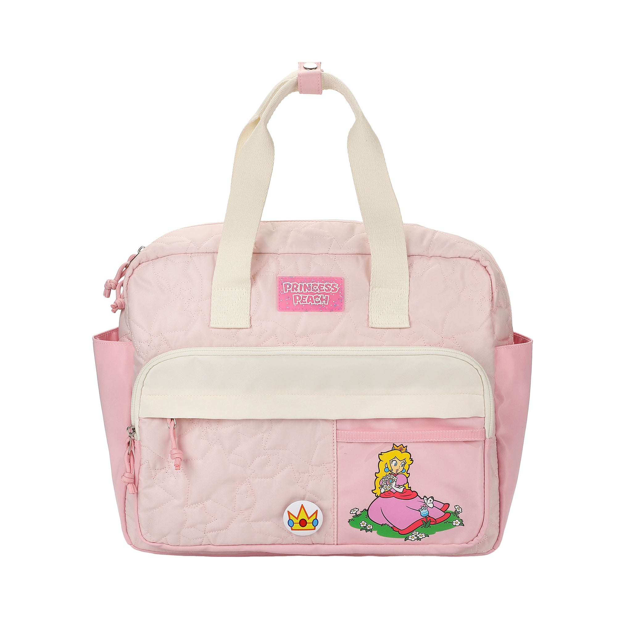 Super Mario Bros Pink Mini Backpack with Character Icons and Adjustable Straps