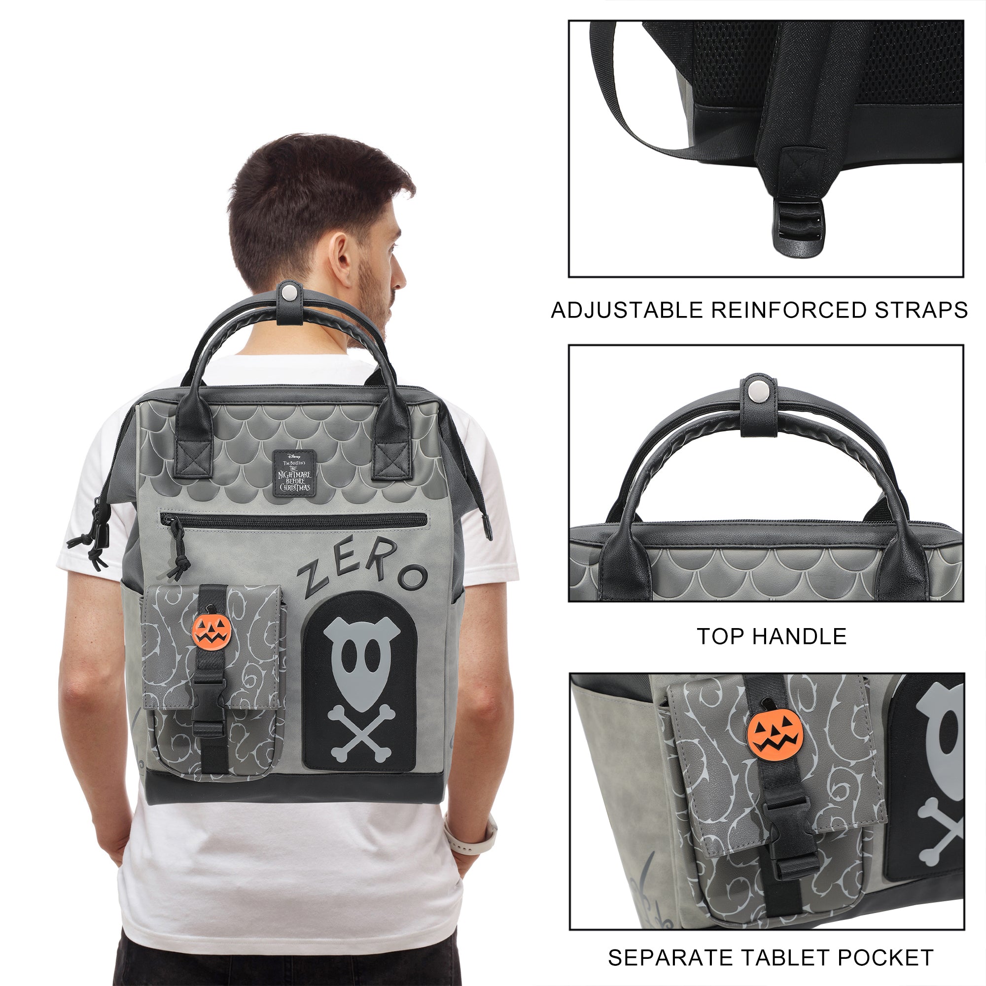 Nightmare Before Christmas Zero Dog House 15" Top Handle adult Backpack