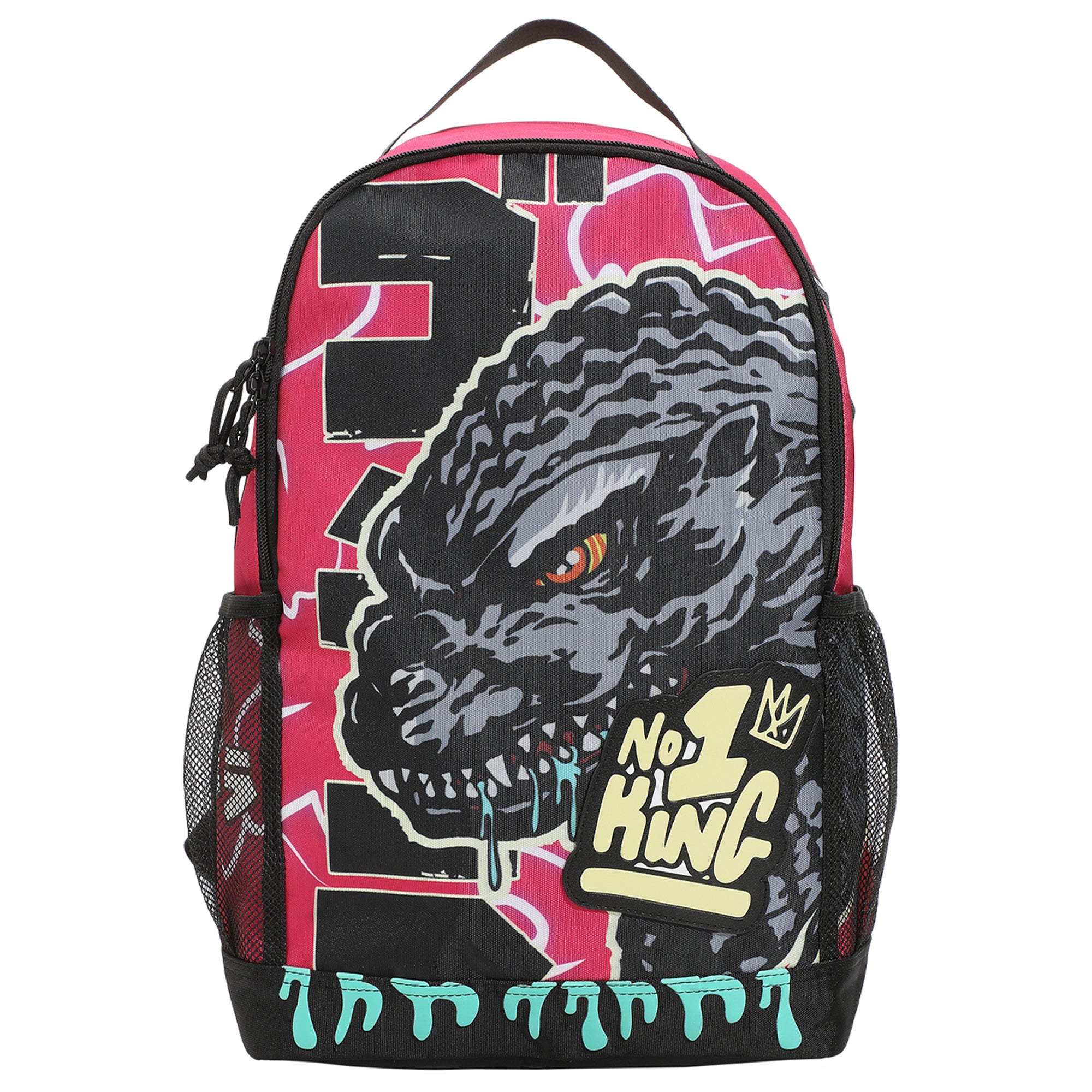 Godzilla Large Graphic 17.5" Pink Backpack