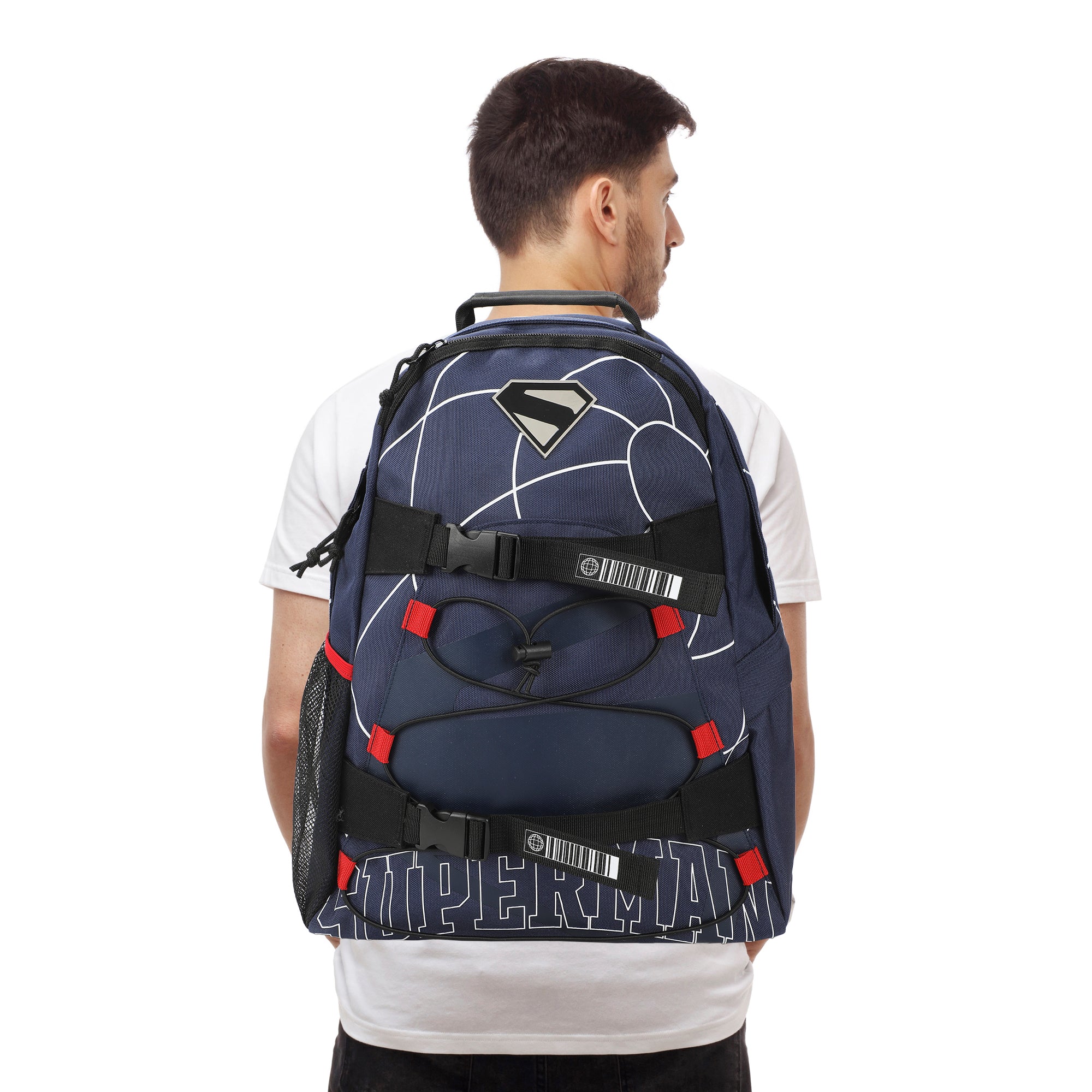 Superman Web Logo 17.5" Blue Backpack