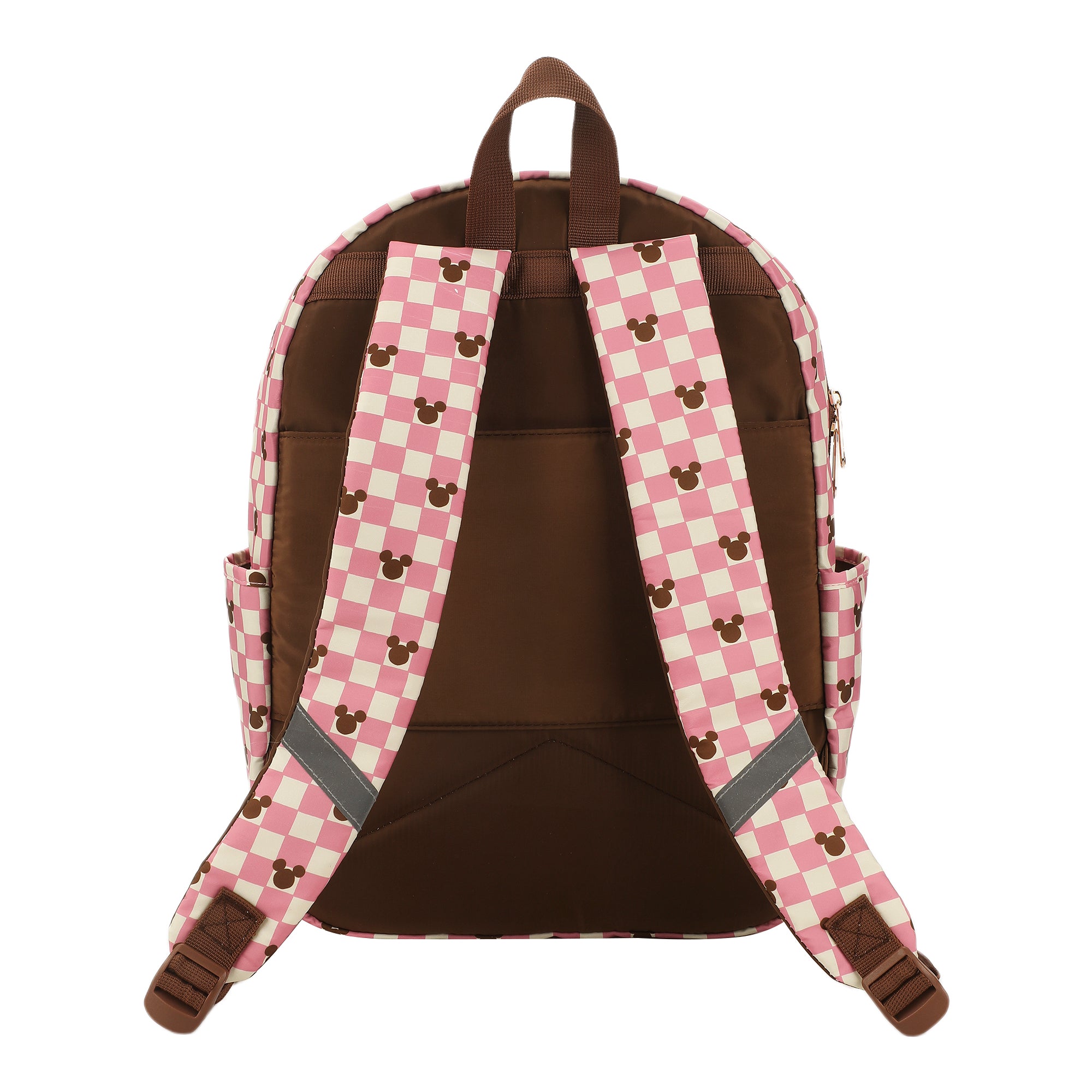 Disney Mickey Mouse Adult Pink Checkered 16.5" Travel Backpack