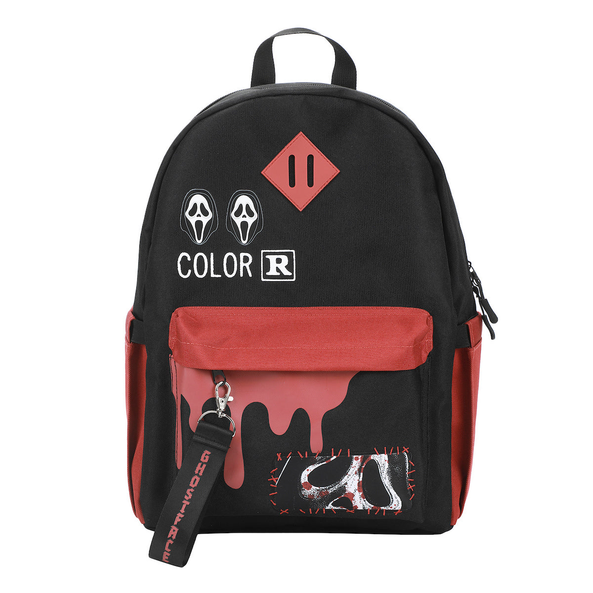Ghostface Masks & Blood Drip Adult 16.5” Black Backpack