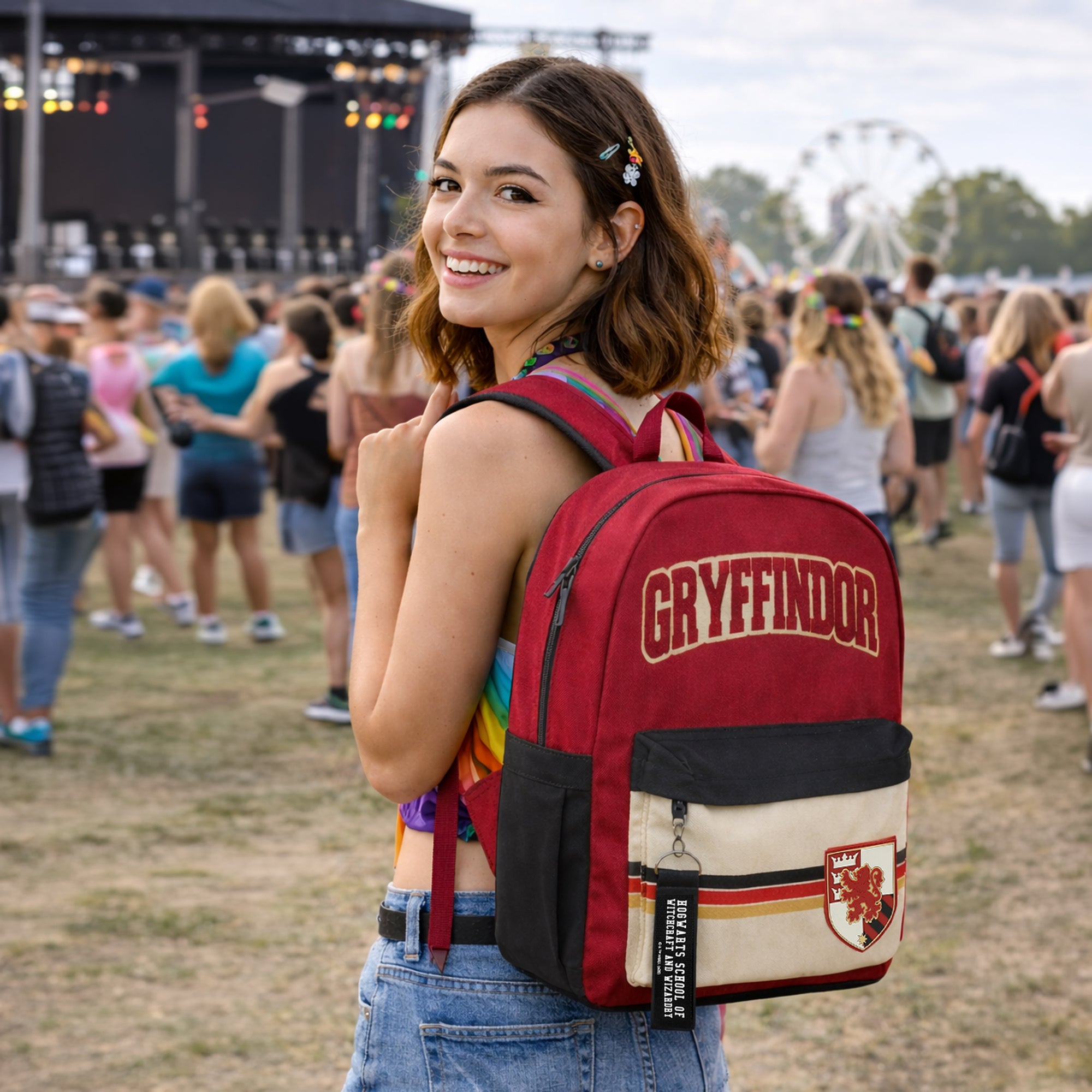 Harry Potter Gryffindor Crest 16.5" Adult Red Backpack
