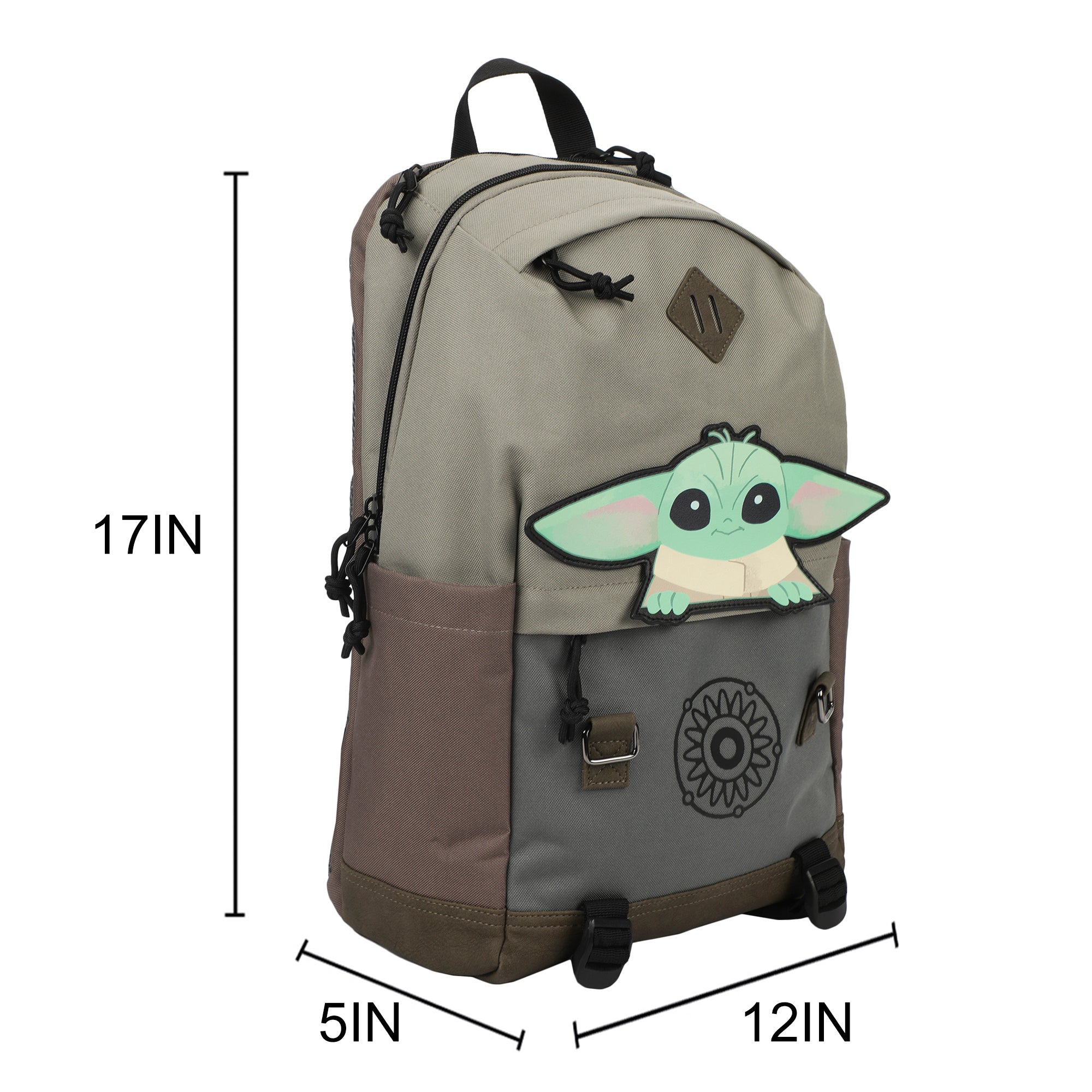 Star Wars The Mandalorian Grogu Pouch 17" Adult Hooded Backpack