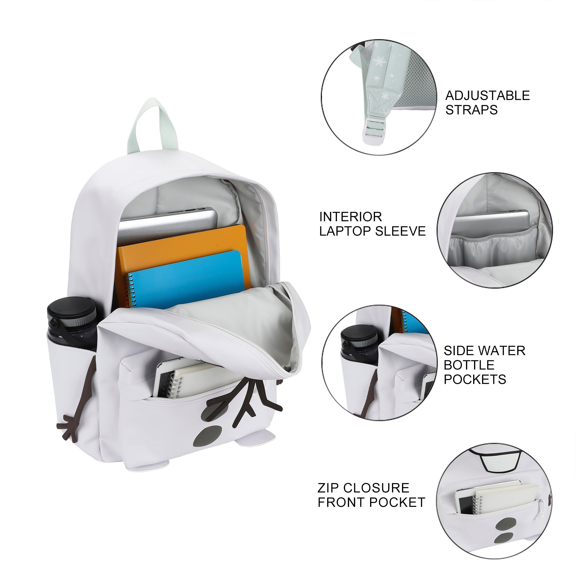 Frozen 2 Olaf 17” Adult White Backpack