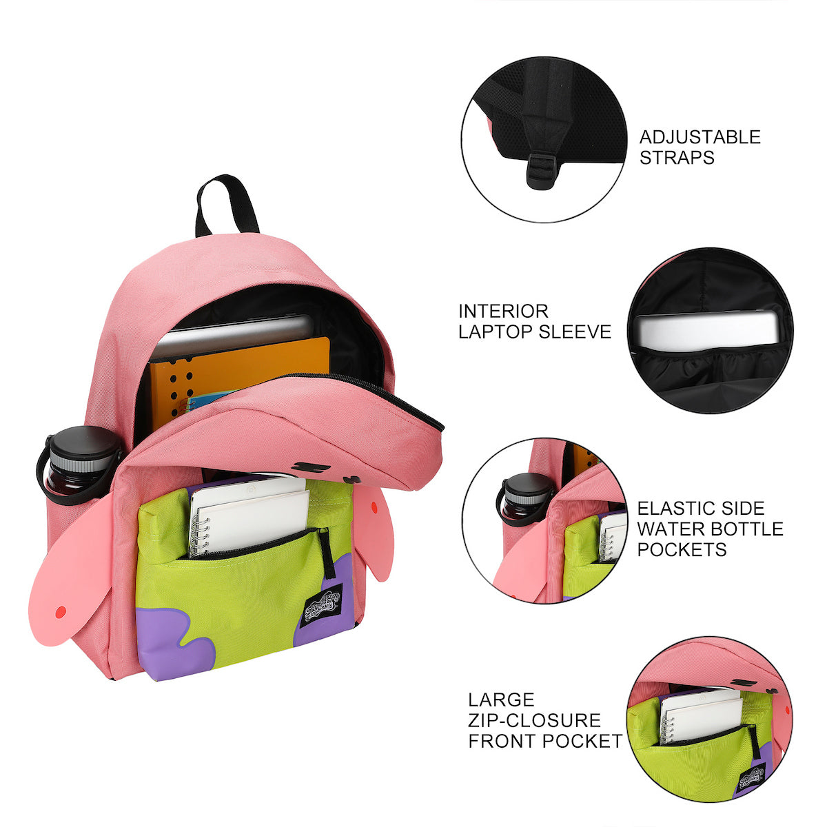 Spongebob Squarepants Patrick Adult 17" Backpack