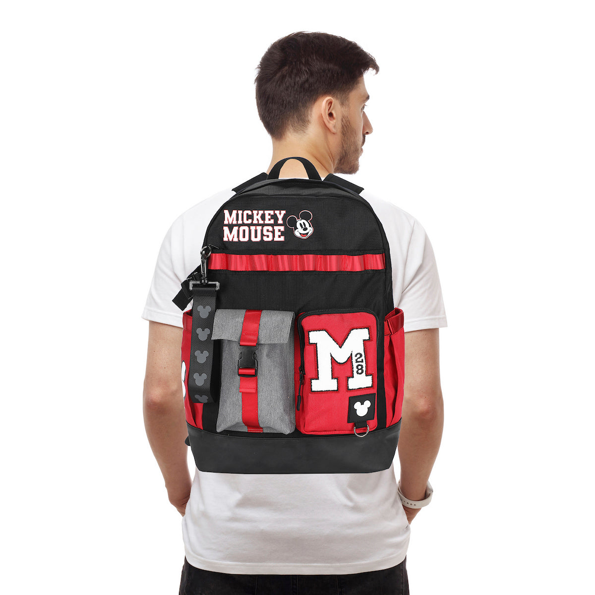Disney Mickey Mouse M 18.5" Adult Black & Red Backpack