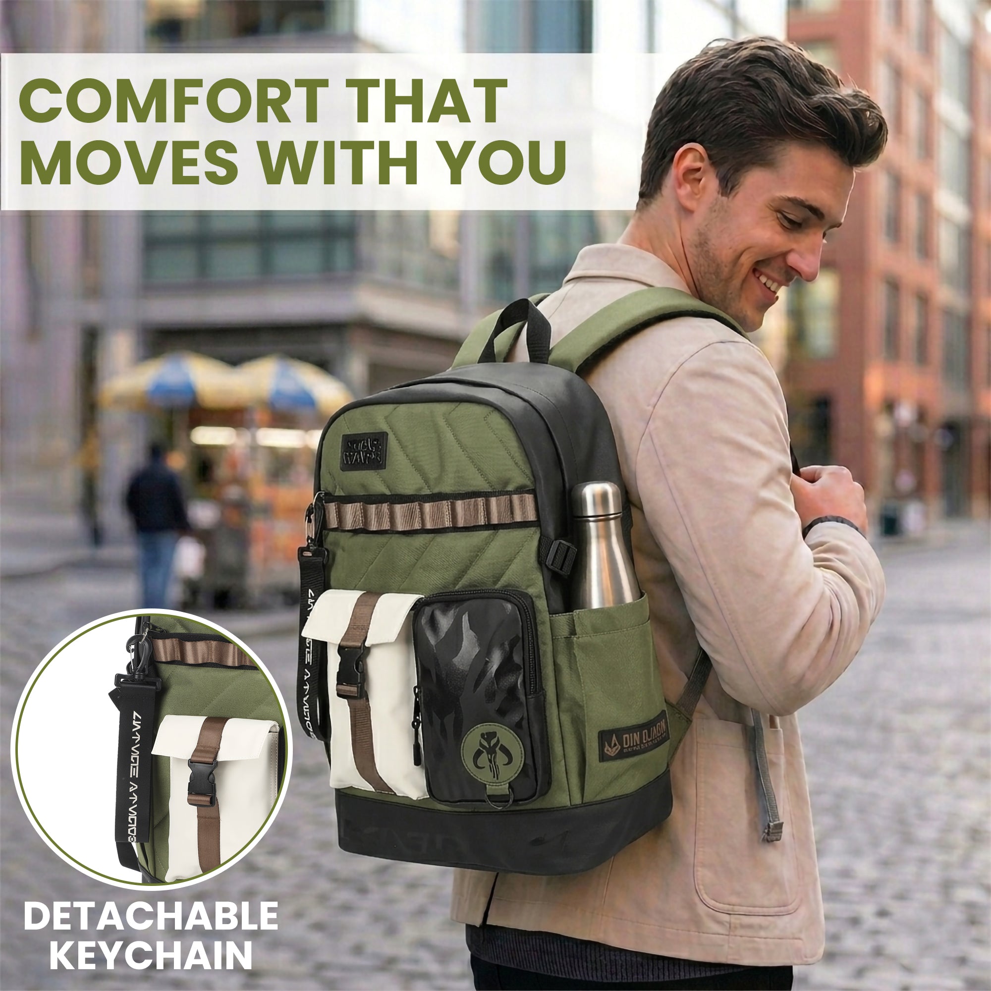 Star Wars The Mandalorian Green 18.5" Backpack