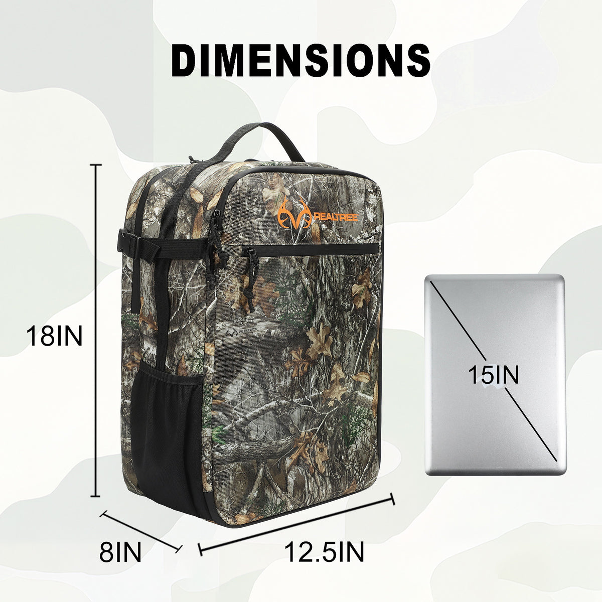 Realtree Edge Print 18-Inch Travel Backpack for Adults