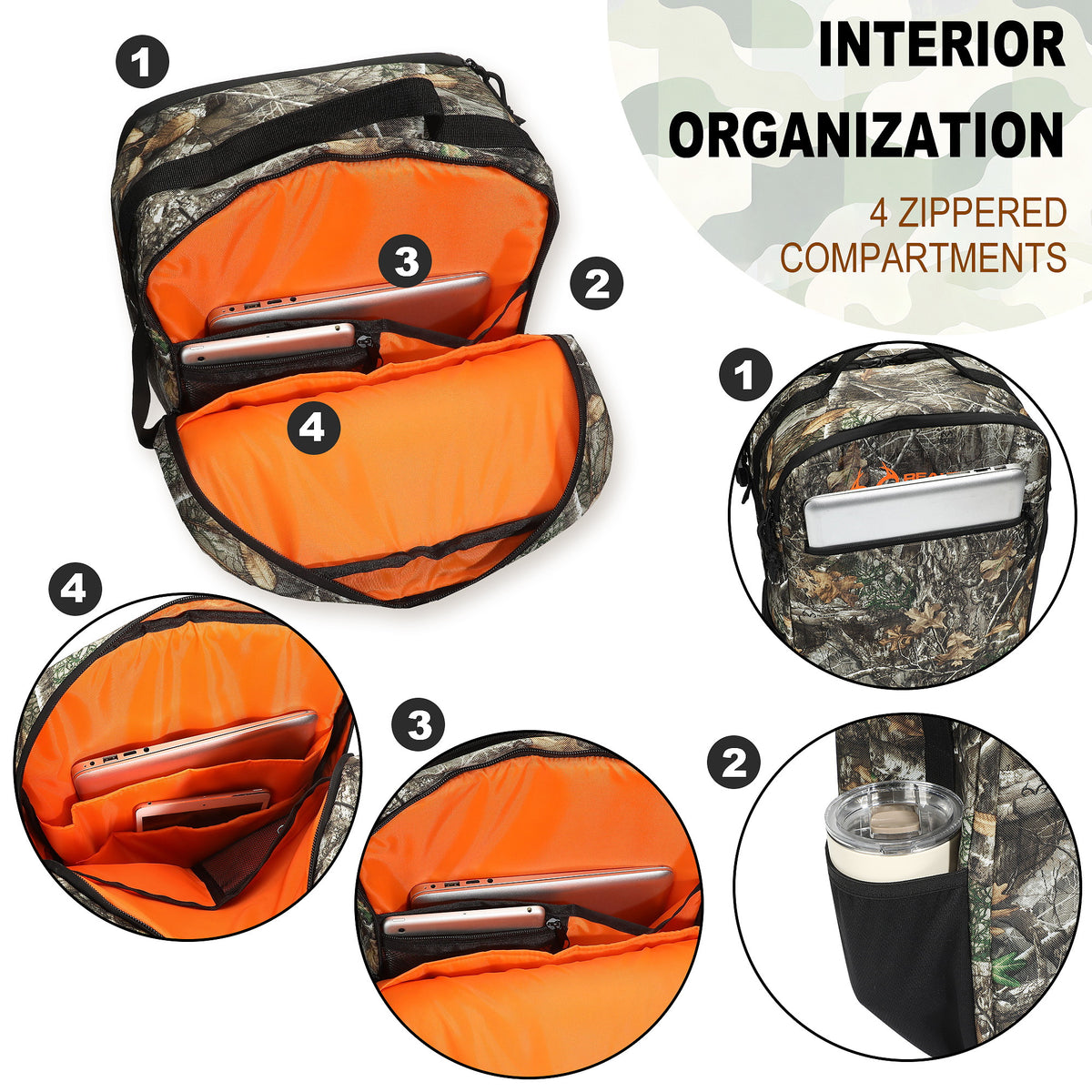 Realtree Edge Print 18-Inch Travel Backpack for Adults