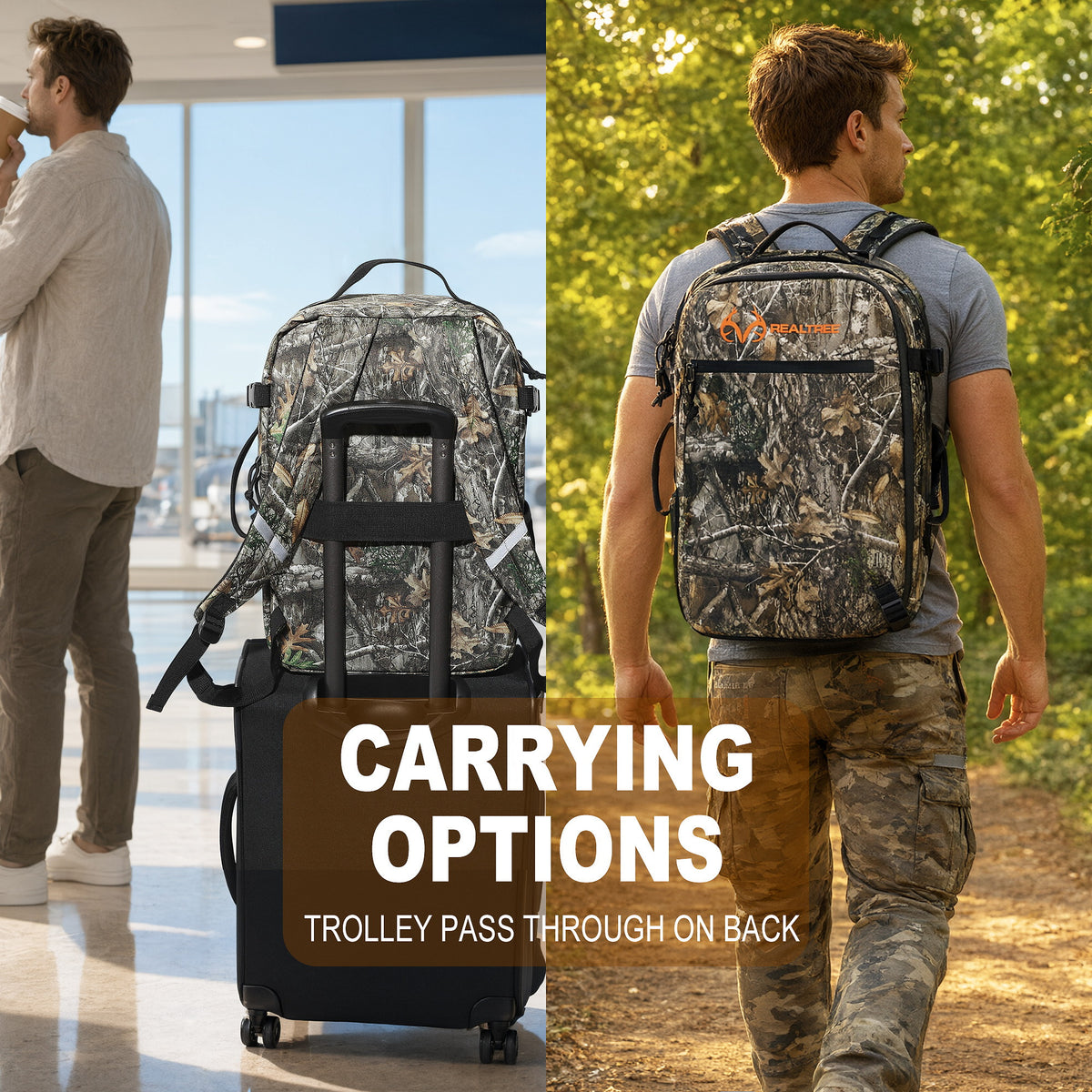Realtree Edge Print 18-Inch Travel Backpack for Adults