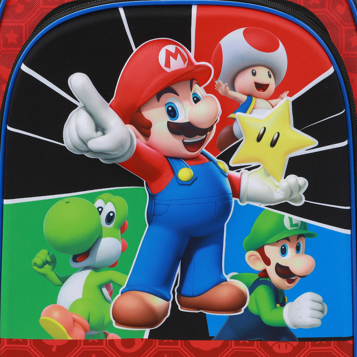Super Mario Bros 16 Retractable Trolly Backpack with Rolling Wheels