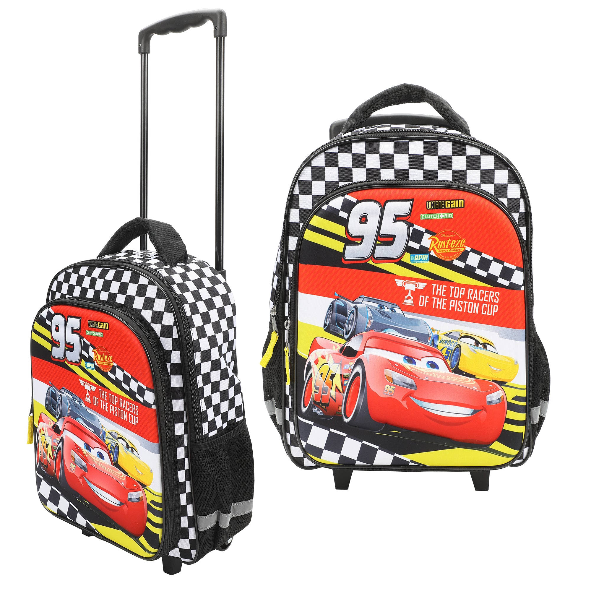 Pixar Cars Lightning McQueen 95 16" Rolling Travel Backpack
