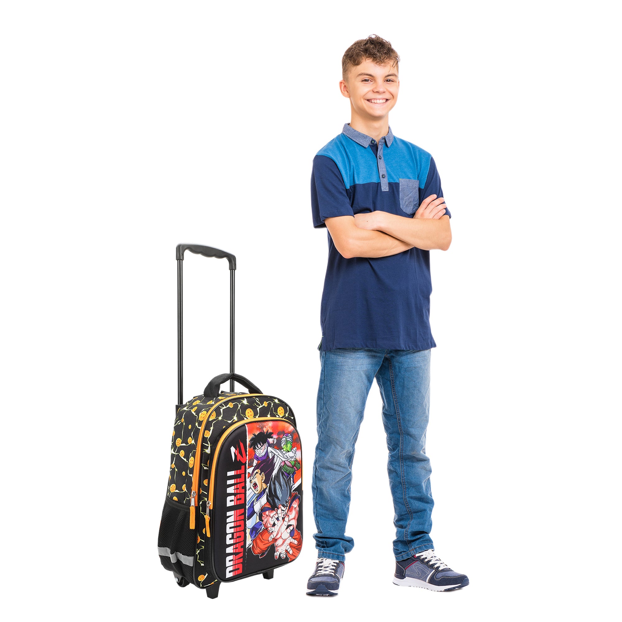 Dragon Ball Z Group Shot 16" Rolling Travel Backpack