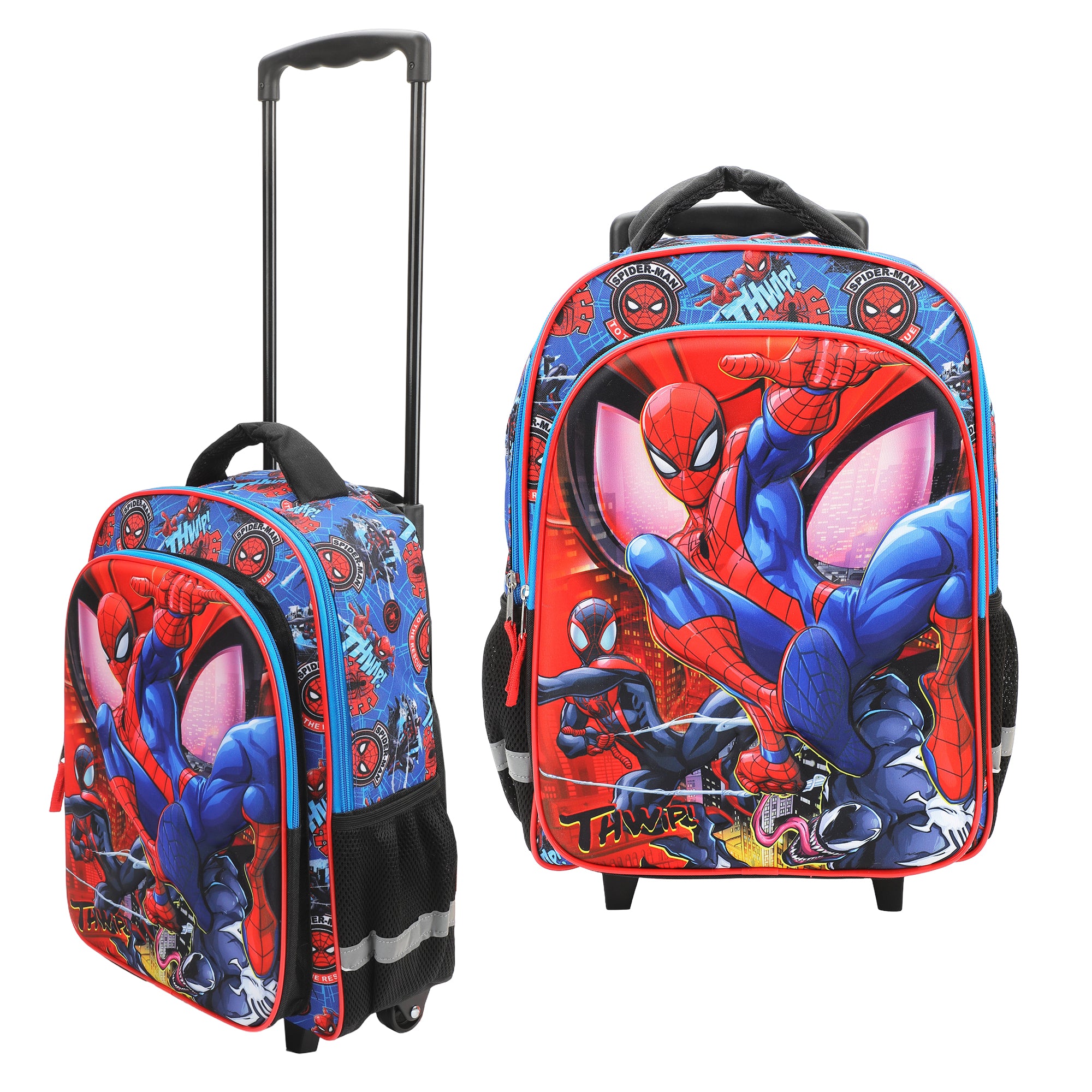 Spider-Man Peter & Miles 16" Rolling Travel Backpack