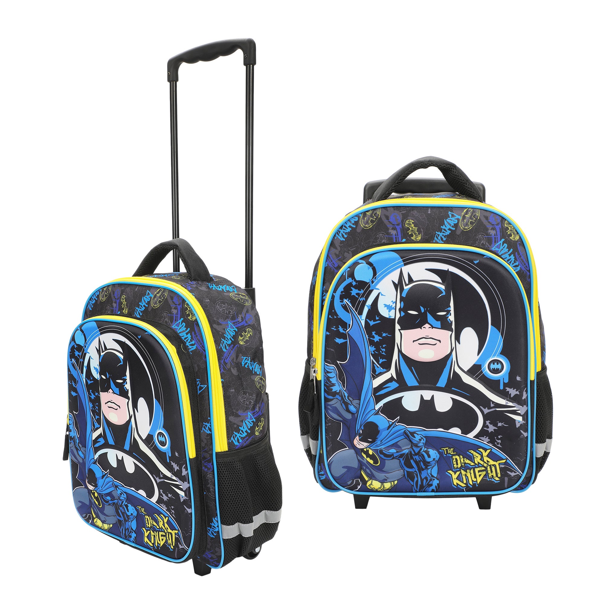 Batman Hero Surrounded By Bats 16" Rolling Travel Backpack