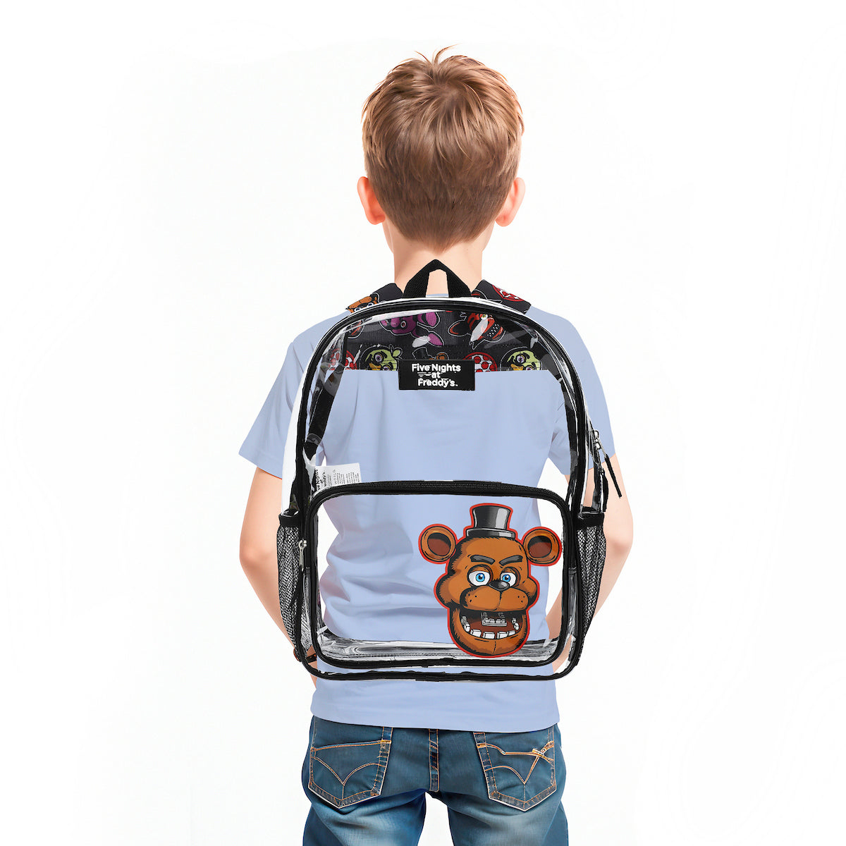 Five Nights at Freddy's Freddy Fazbear 16" Clear Backpack For School And Travel