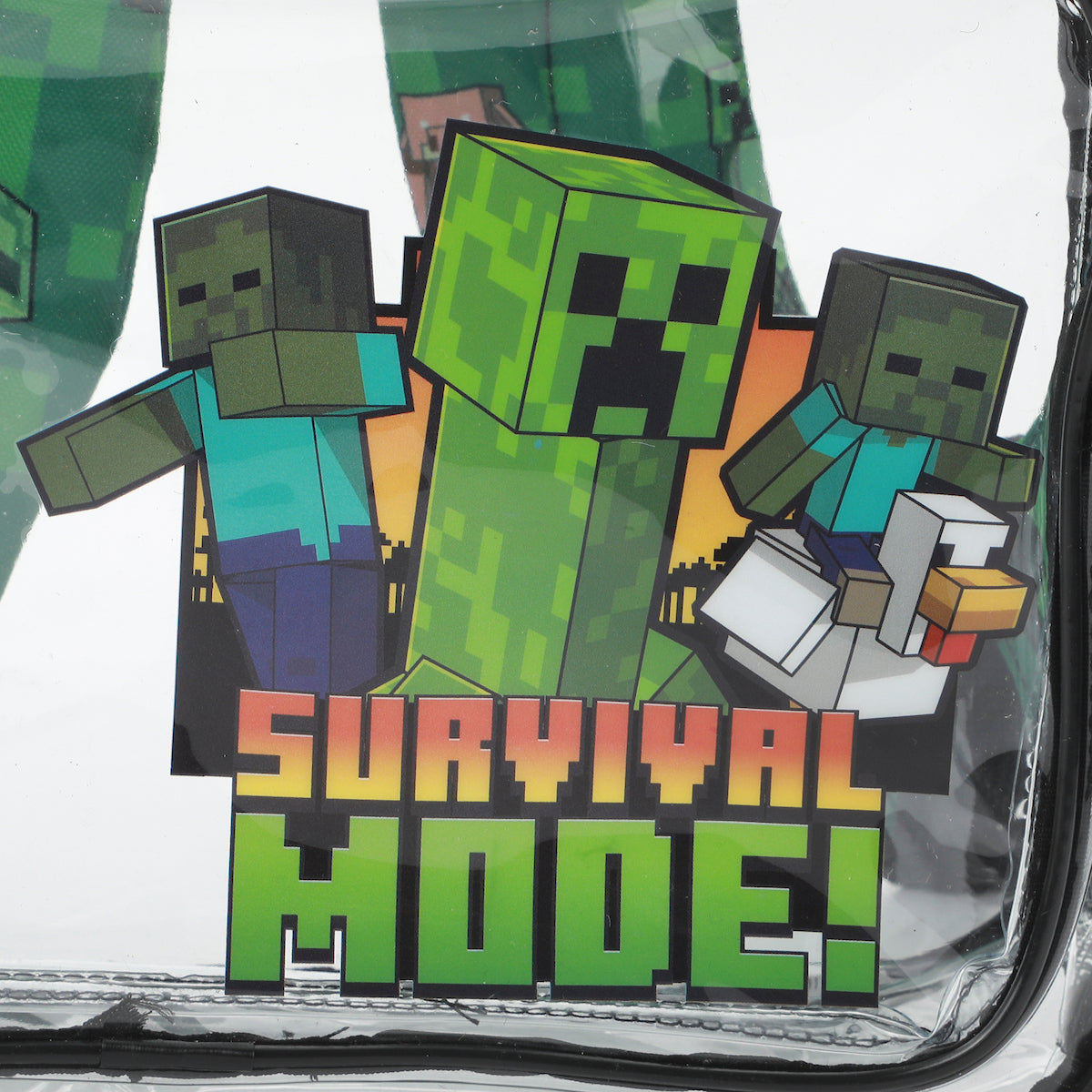 Minecraft Creepers Kids' Clear PVC 16" Backpack
