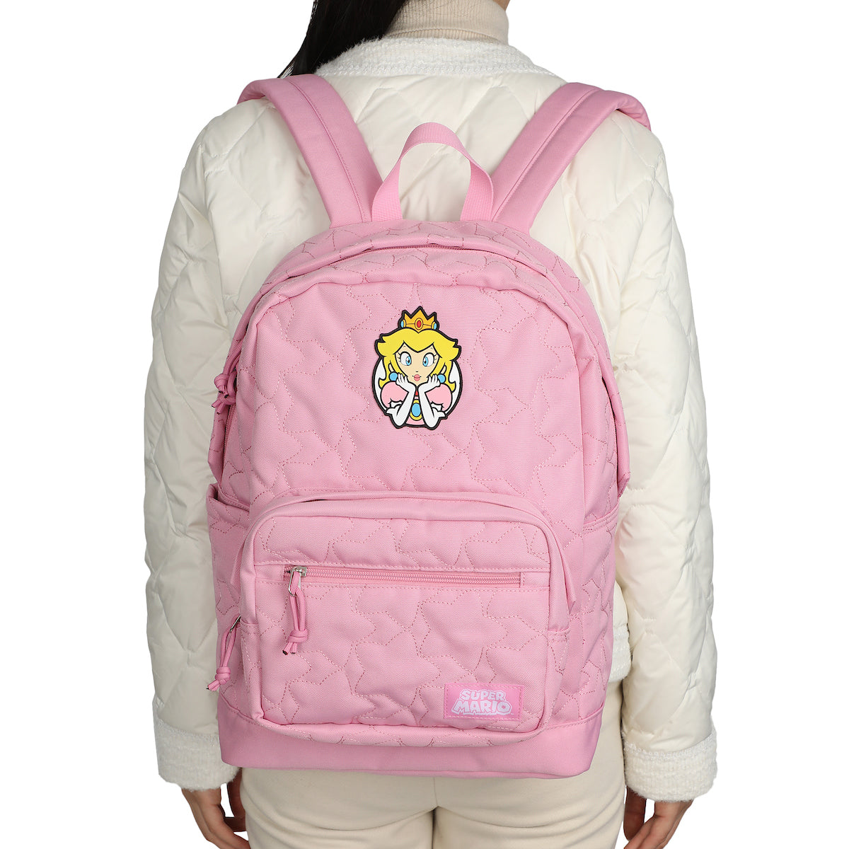 Super Mario Brothers Princess Peach 17" Quilted Adult Backpack