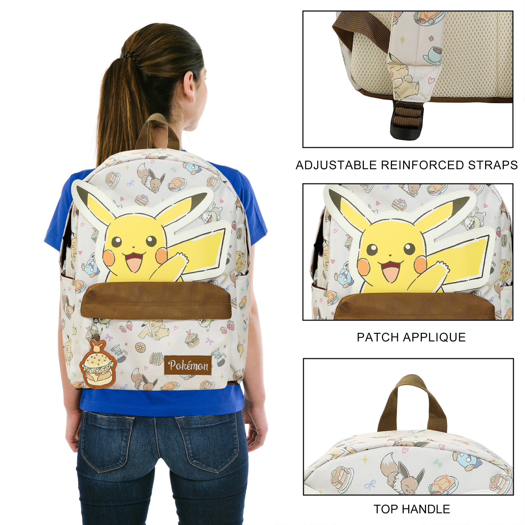 Pokémon Pikachu All-Over Print Characters 17" Adult Backpack