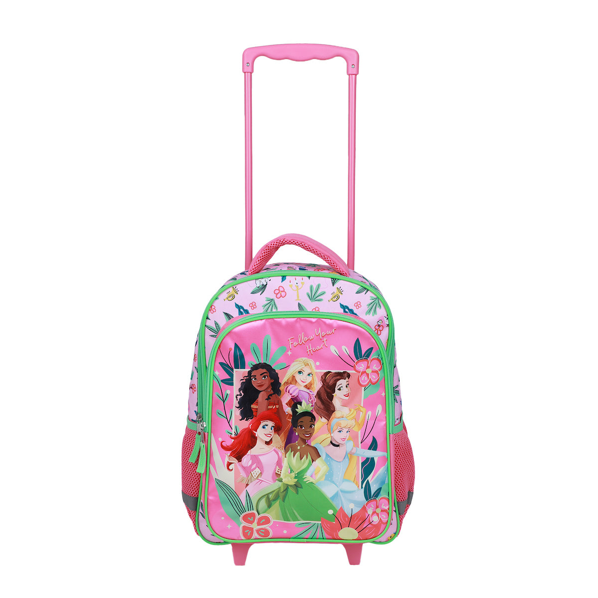 Disney 16 Princesses Girls Rolling Backpack with Adjustable Handle